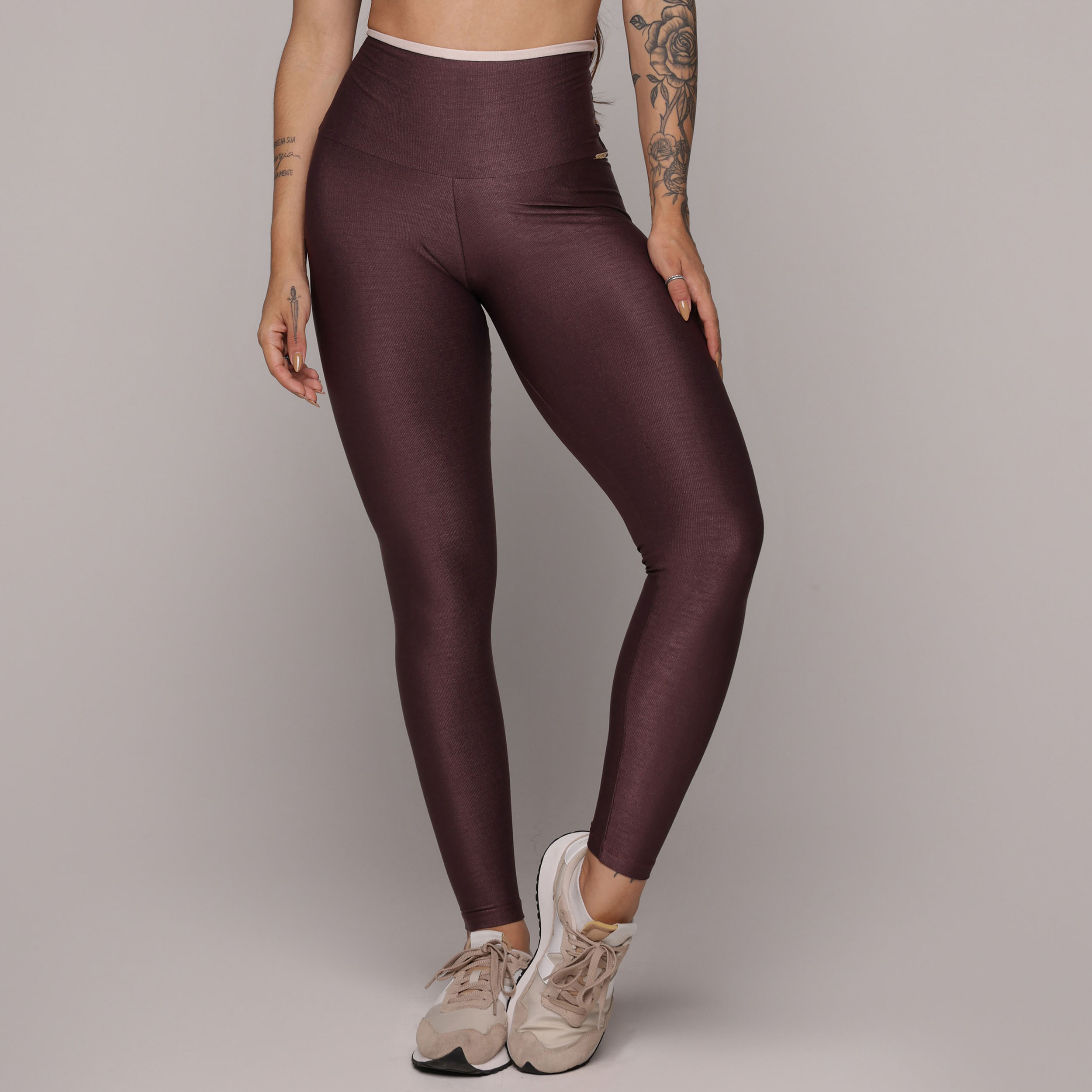 LEGGING HEART BICOLOR GLOSSY AÇAÍ - Imagem 3