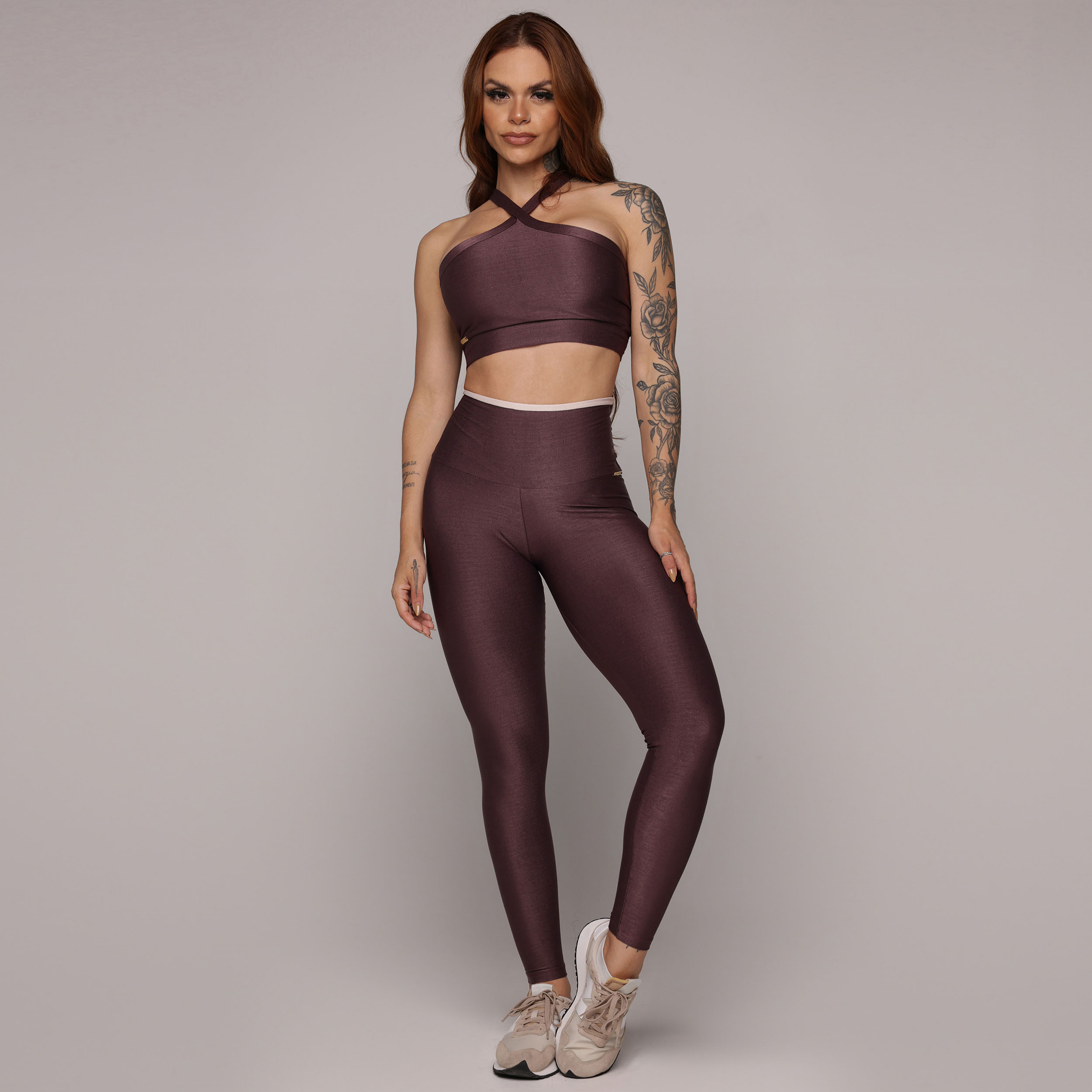 LEGGING HEART BICOLOR GLOSSY AÇAÍ - Imagem 4