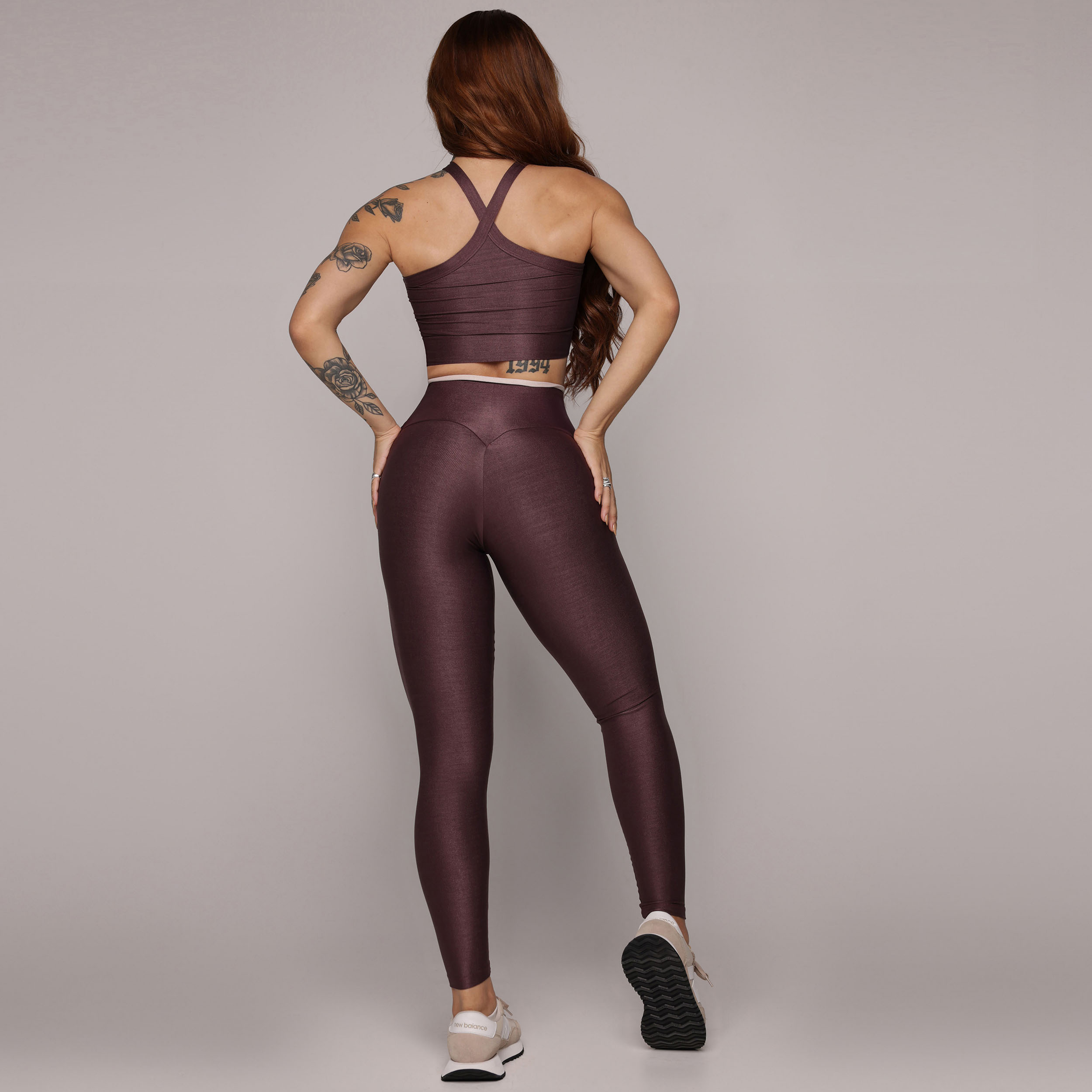 LEGGING HEART BICOLOR GLOSSY AÇAÍ - Imagem 5