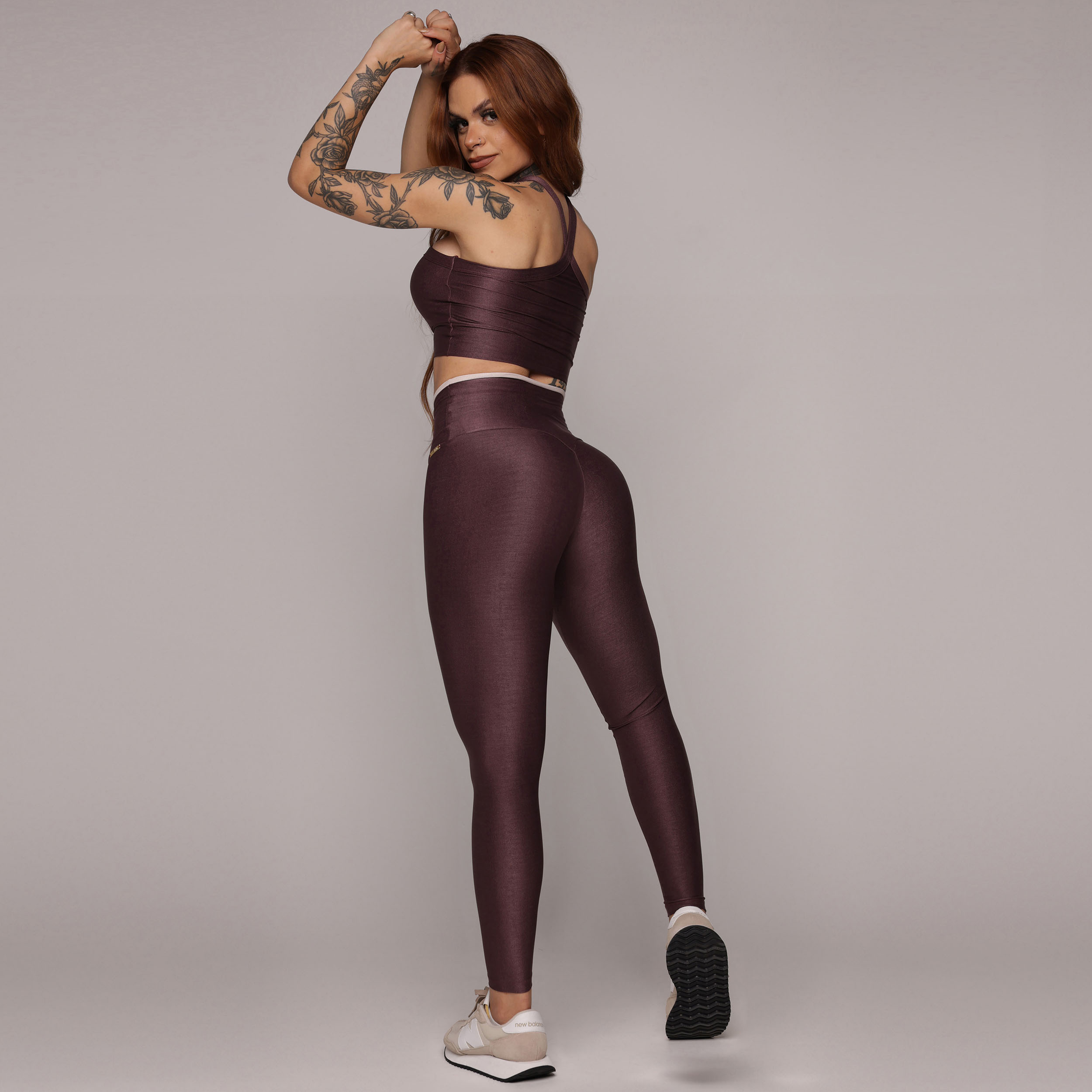LEGGING HEART BICOLOR GLOSSY AÇAÍ - Imagem 7
