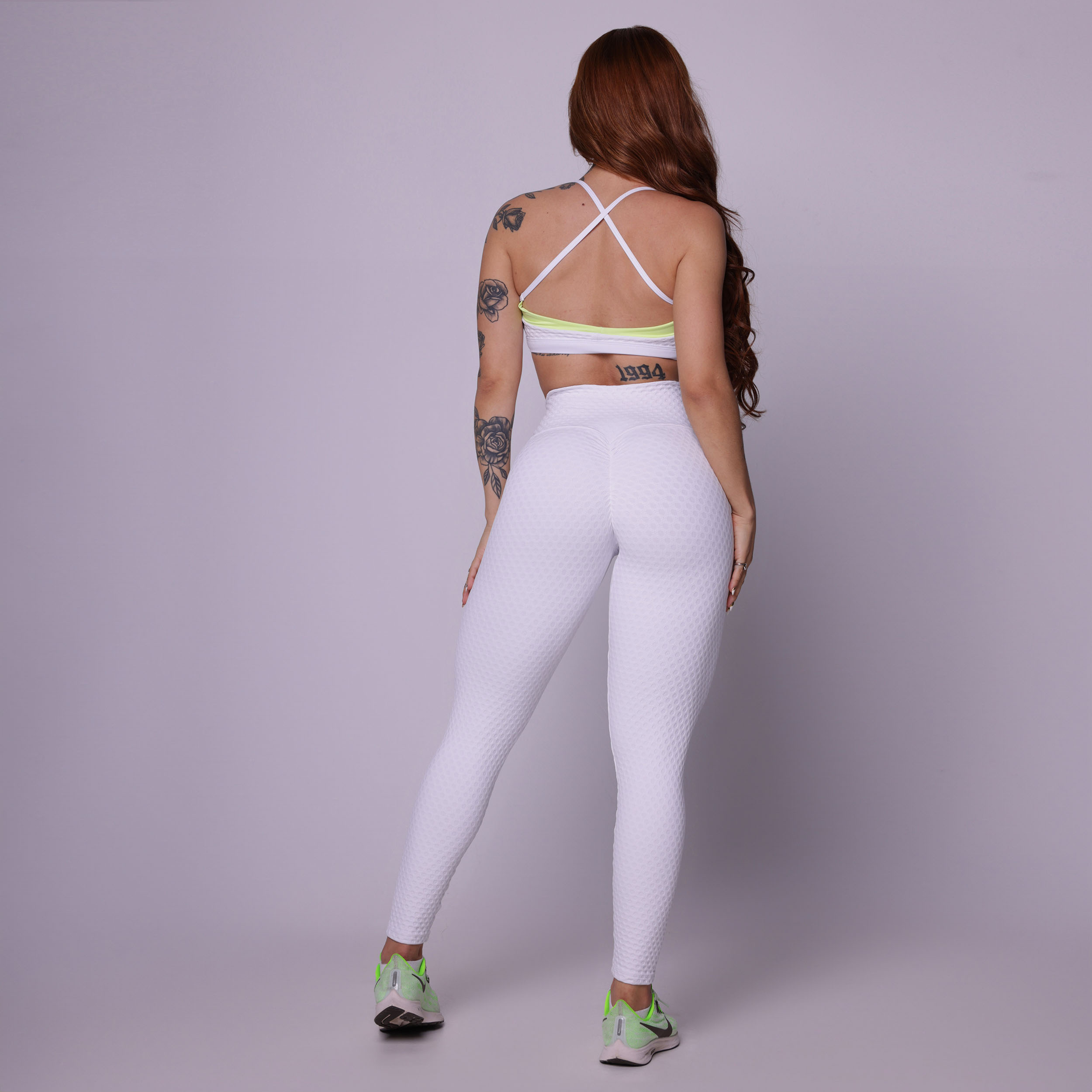 LEGGING EMPINA BUMBUM JACQUARD BEEHIVE PEARL - Imagem 6