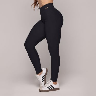 LEGGING PULSE JACQUARD CANELADO PRETO