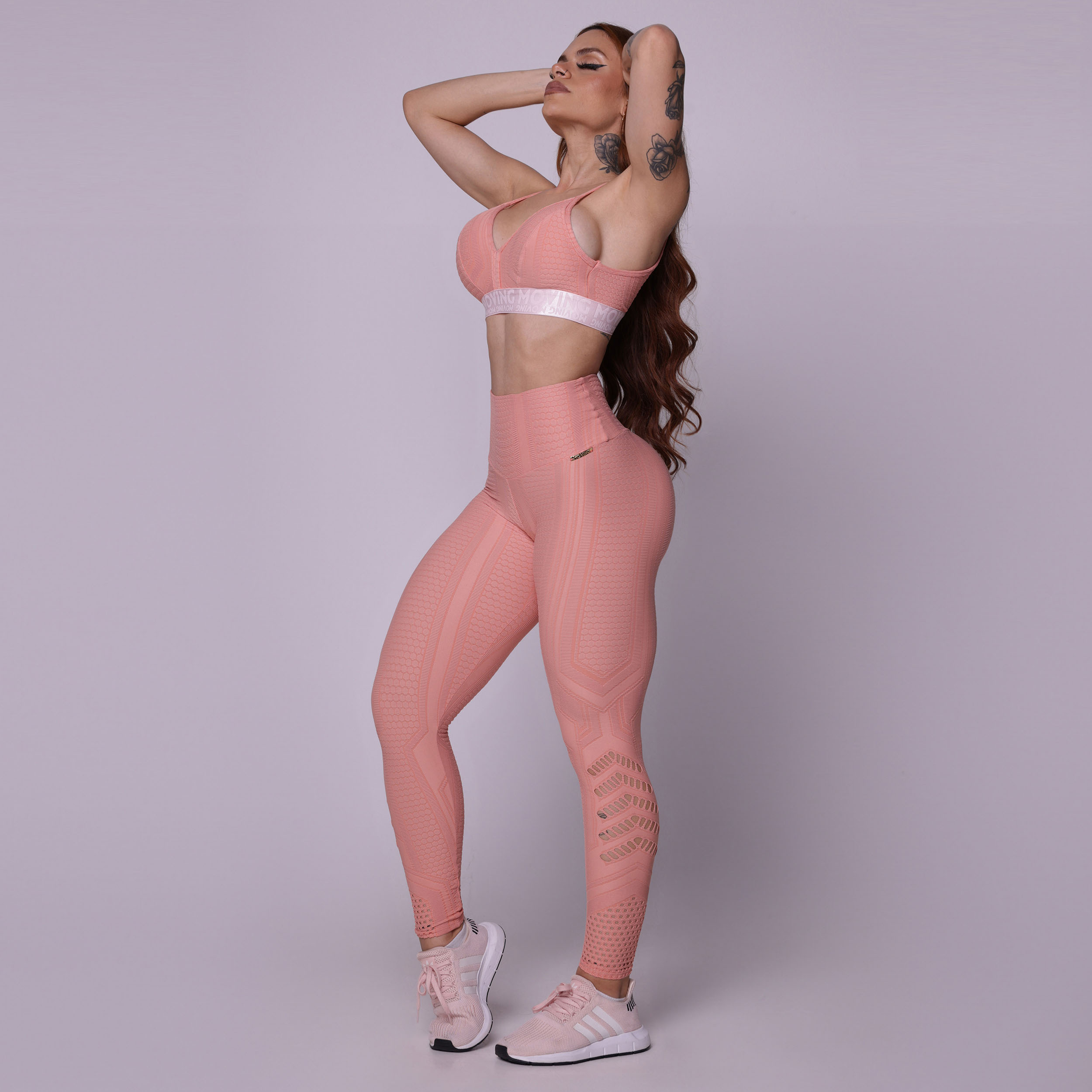 LEGGING JACQUARD DOTS PEACH - Imagem 9