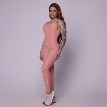 MACACAO CONFORT EMPINA BUMBUM JACQUARD DOTS PEACH