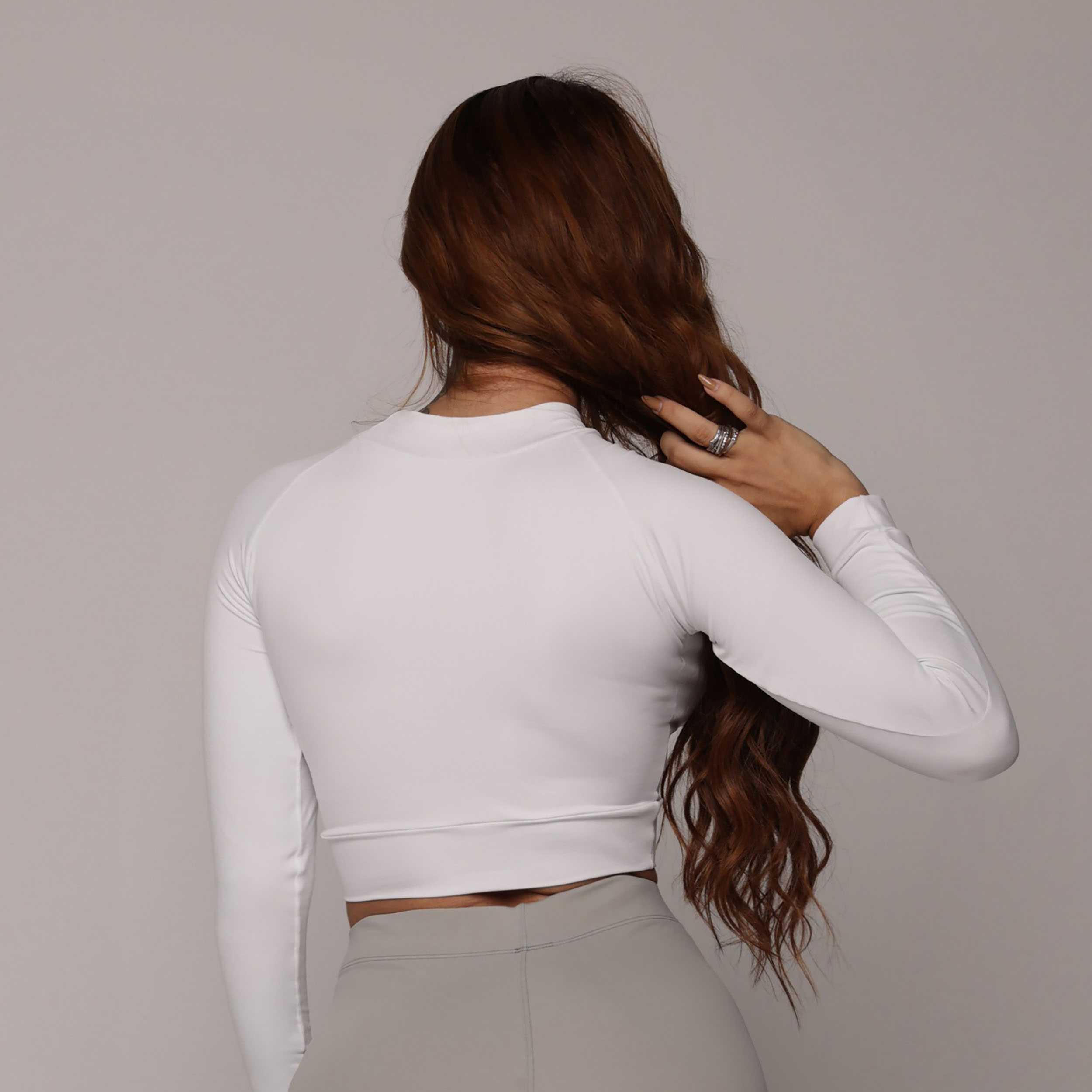 CROPPED CARMEL MANGA LONGA BRANCO - Imagem 3