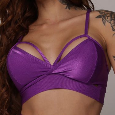 TOP STRAPPY GLOSSY PÚRPURA