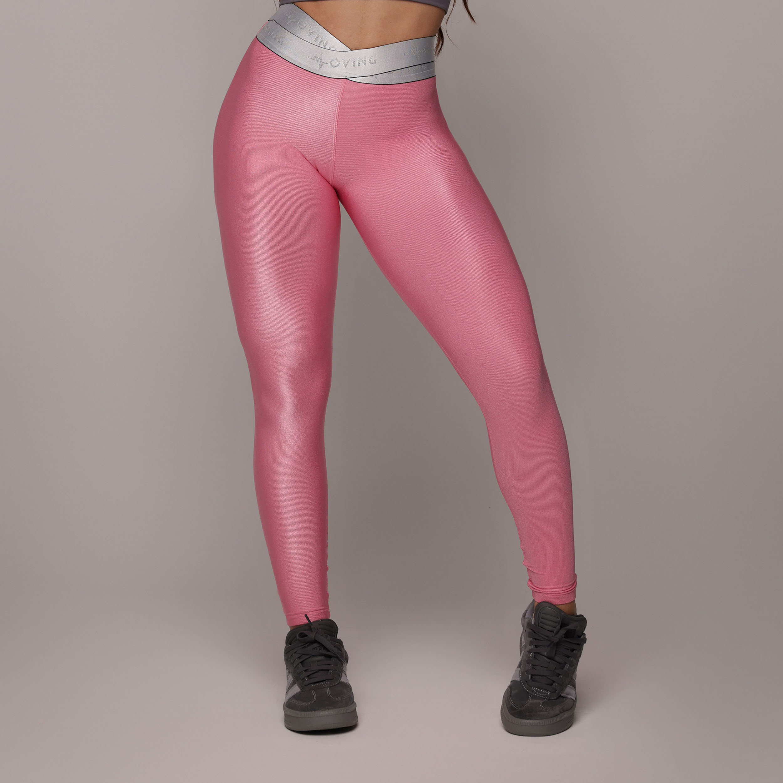 LEGGING HIT GLOSSY ROSA CHICLETE - Imagem 3