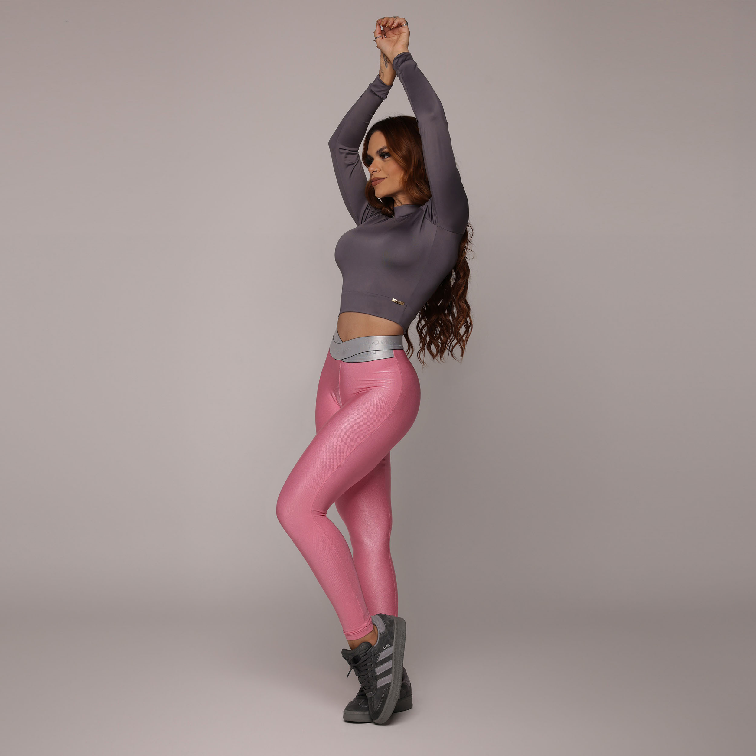 LEGGING HIT GLOSSY ROSA CHICLETE - Imagem 5