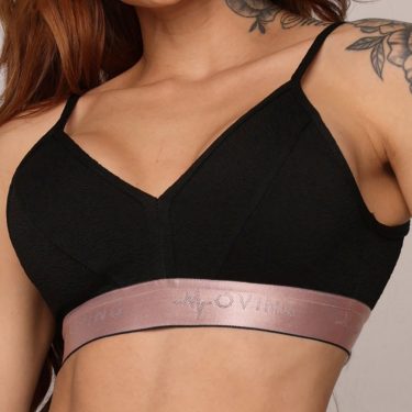 TOP MILANO JACQUARD FLUFFY BLACK