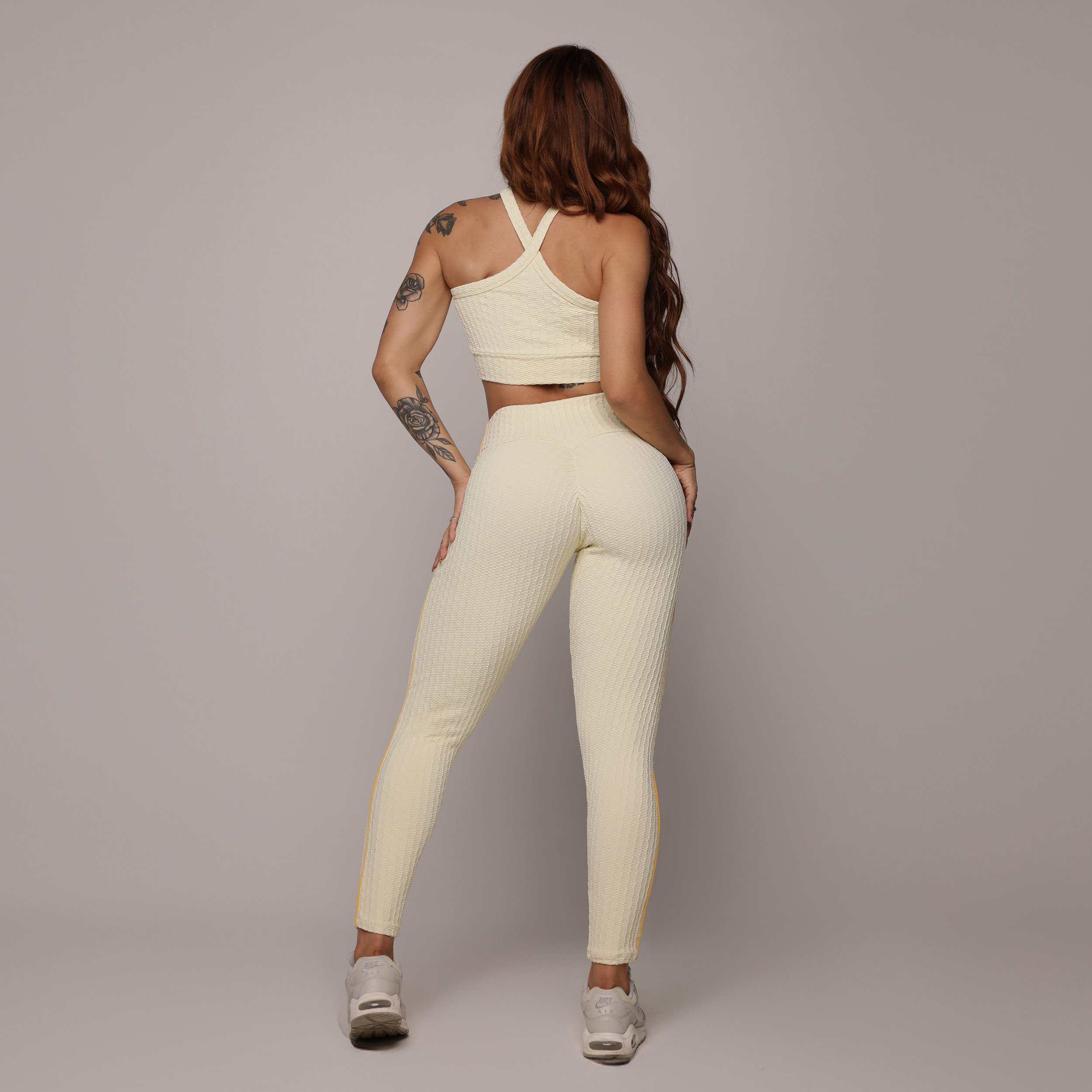 LEGGING JUMP EMPINA BUMBUM JACQUARD SAVOIR BAUNILHA - Imagem 4