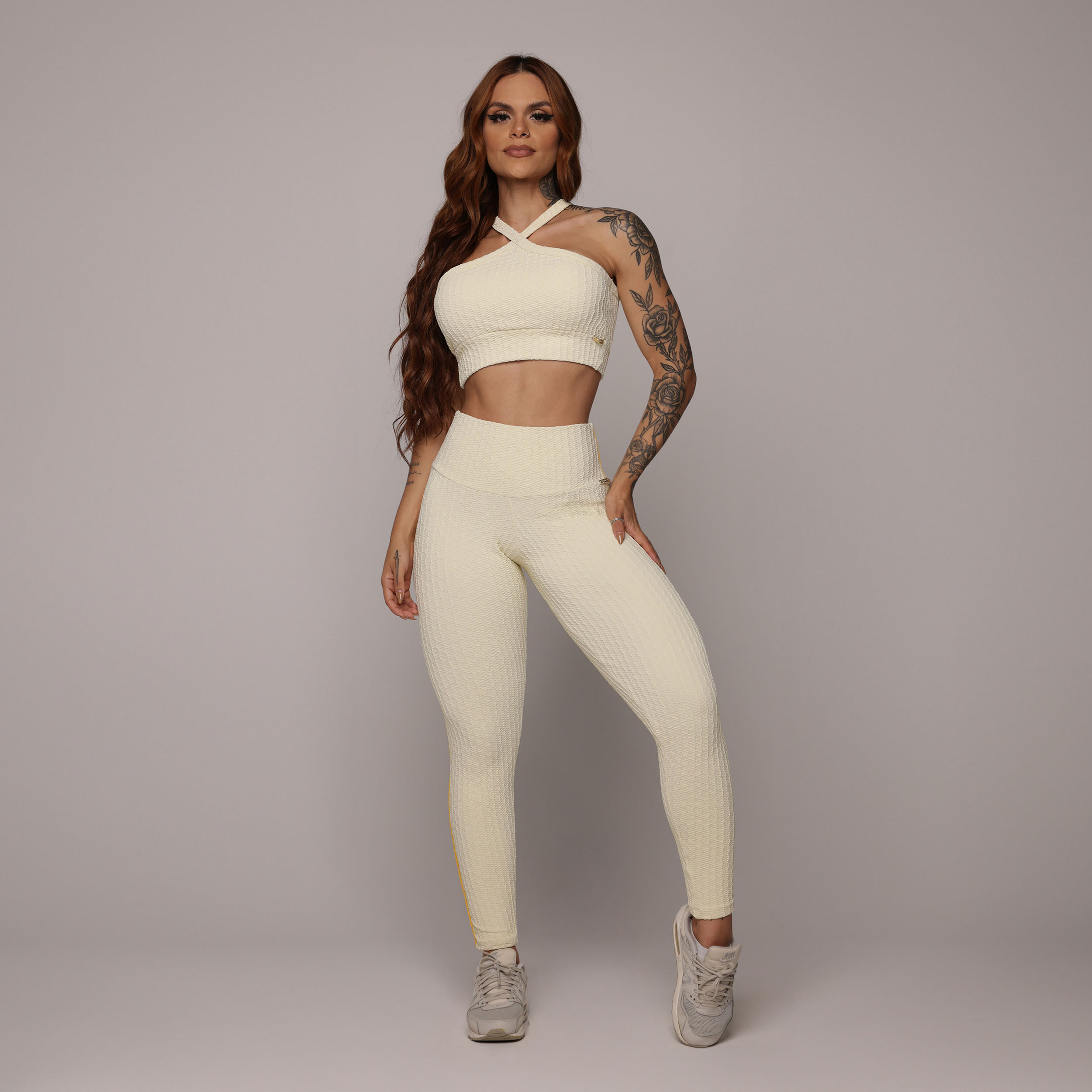 TOP TULIPA JACQUARD SAVOIR BAUNILHA - Imagem 5