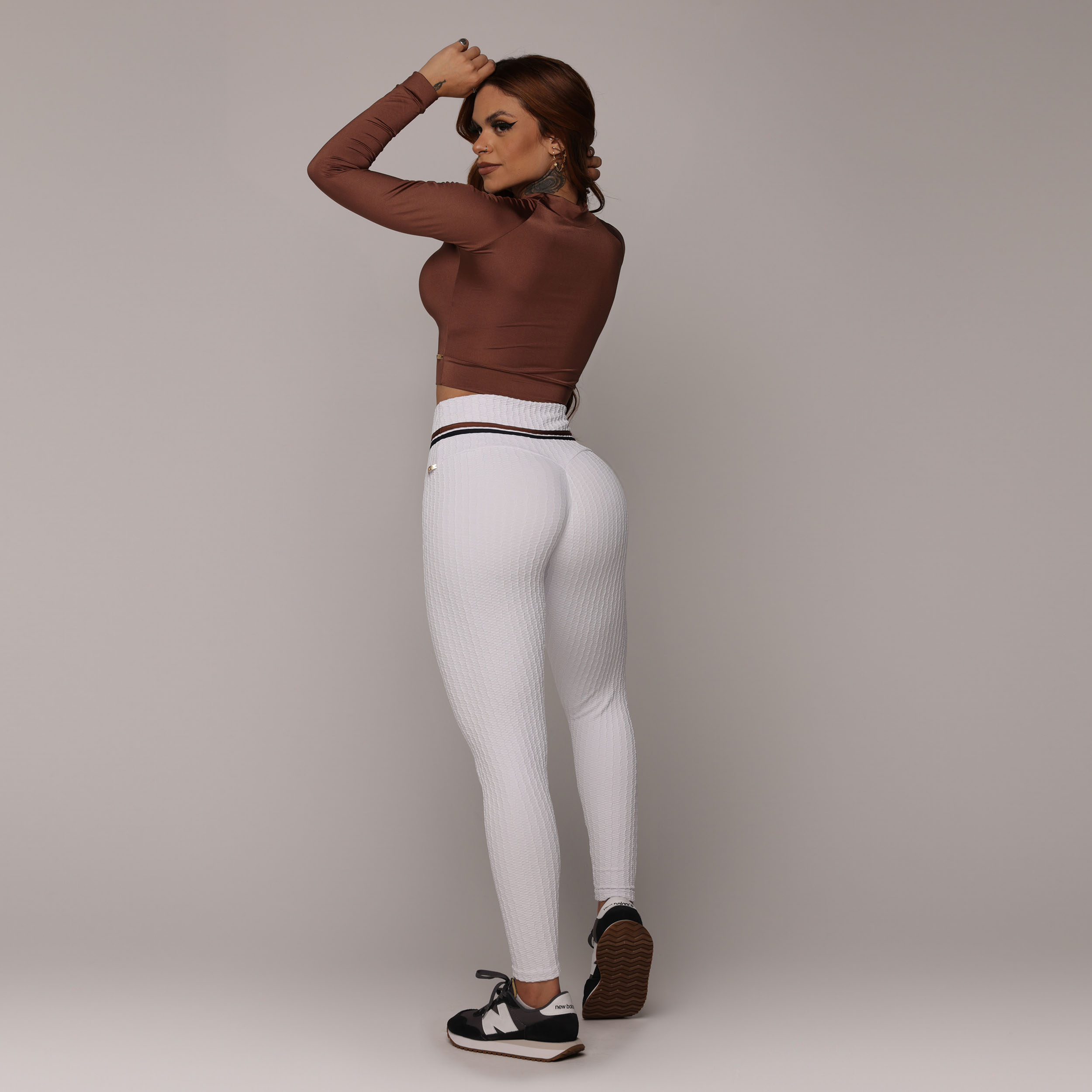 LEGGING HEART JACQUARD SAVOIR BRANCO - Imagem 6