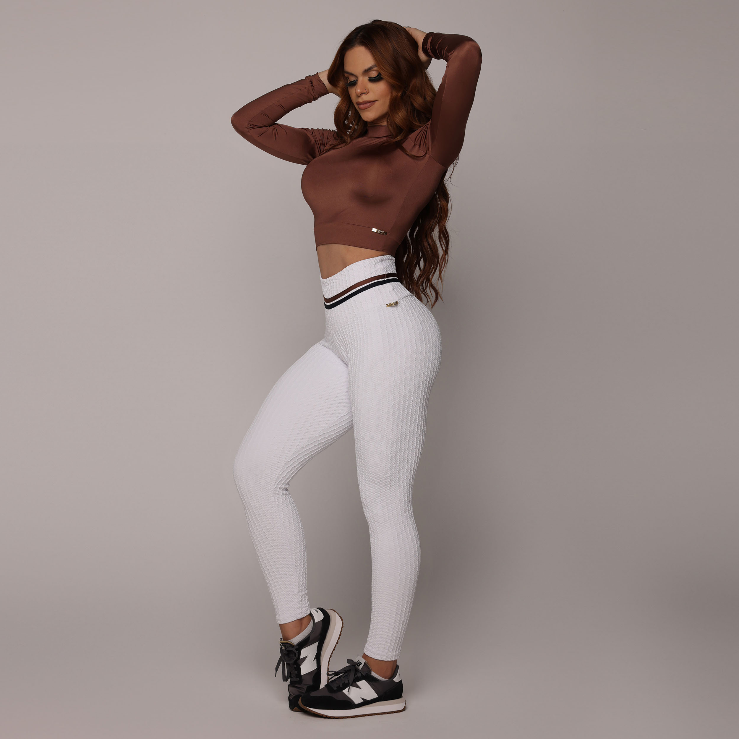 LEGGING HEART JACQUARD SAVOIR BRANCO - Imagem 7