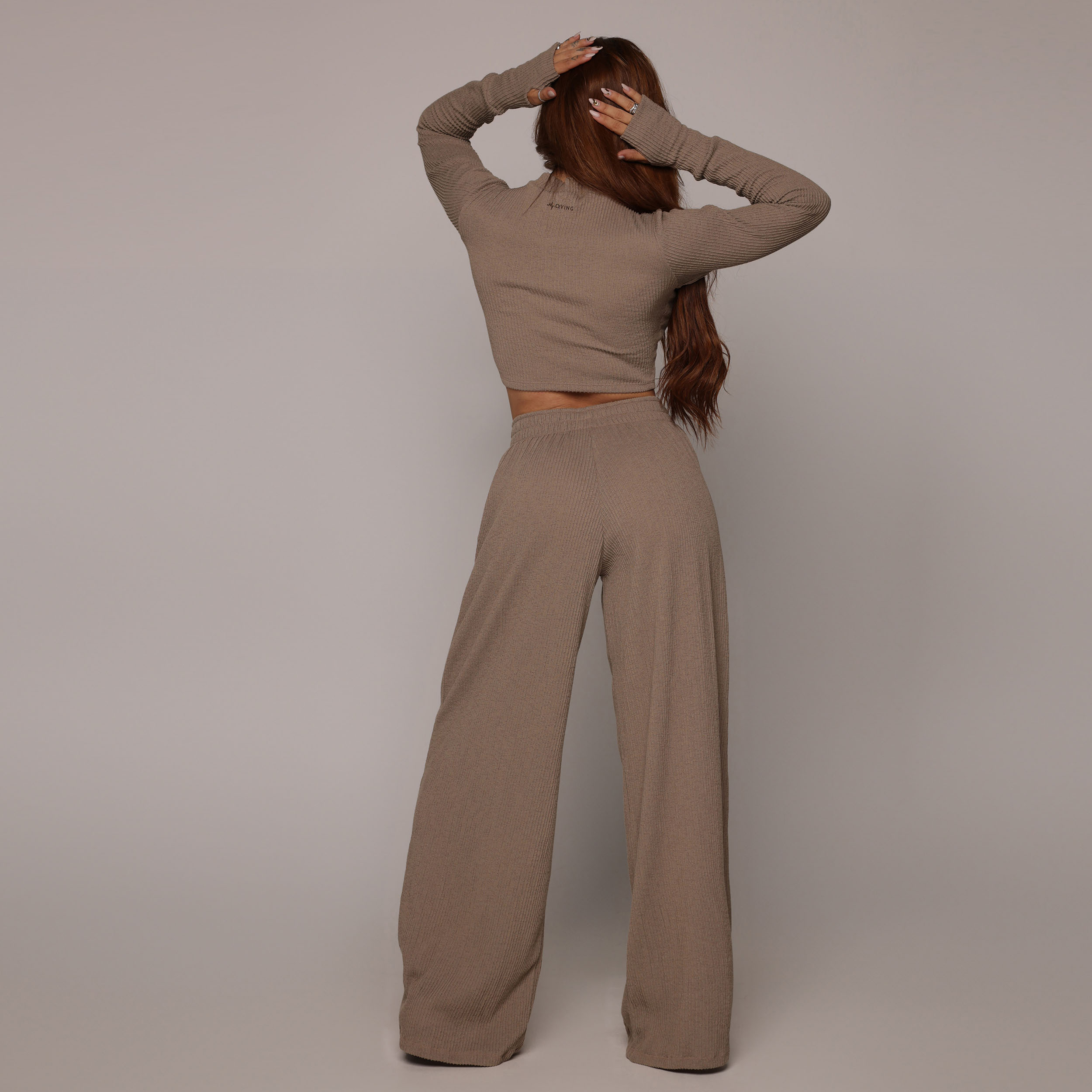 CALÇA PANTALONA CANELADO AREIA - Imagem 4