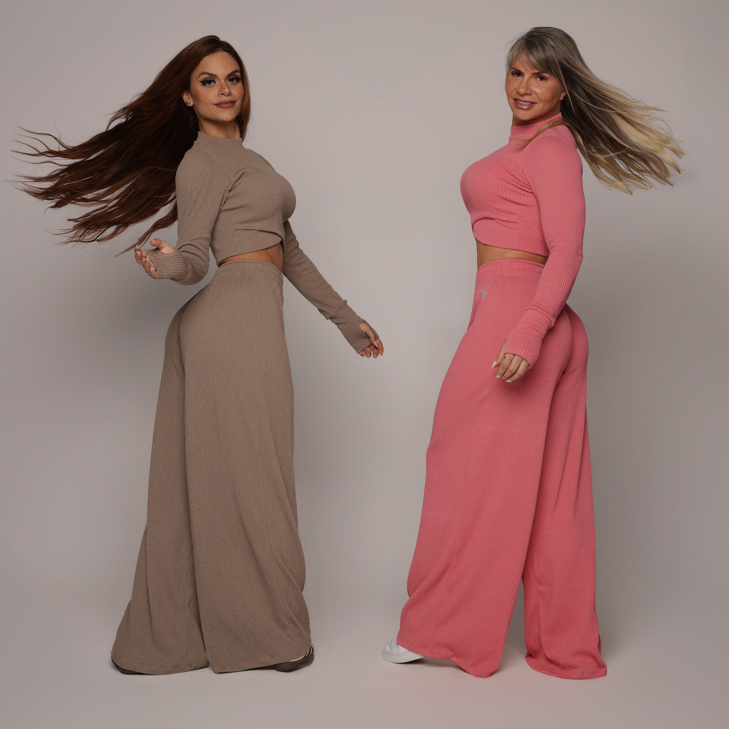 CALÇA PANTALONA CANELADO AREIA - Imagem 6