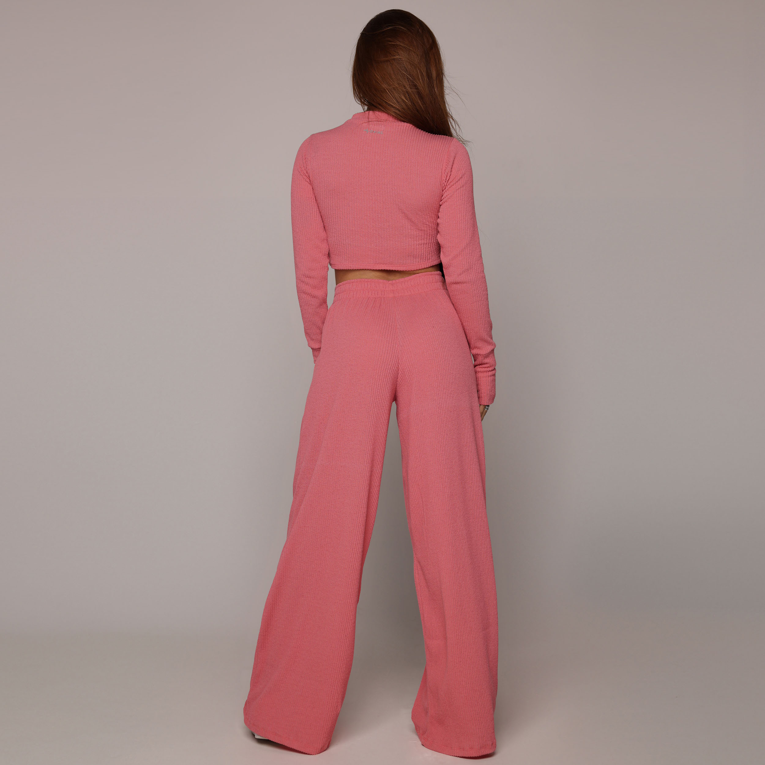 CALÇA PANTALONA CANELADO ROSA GOIABA - Imagem 4