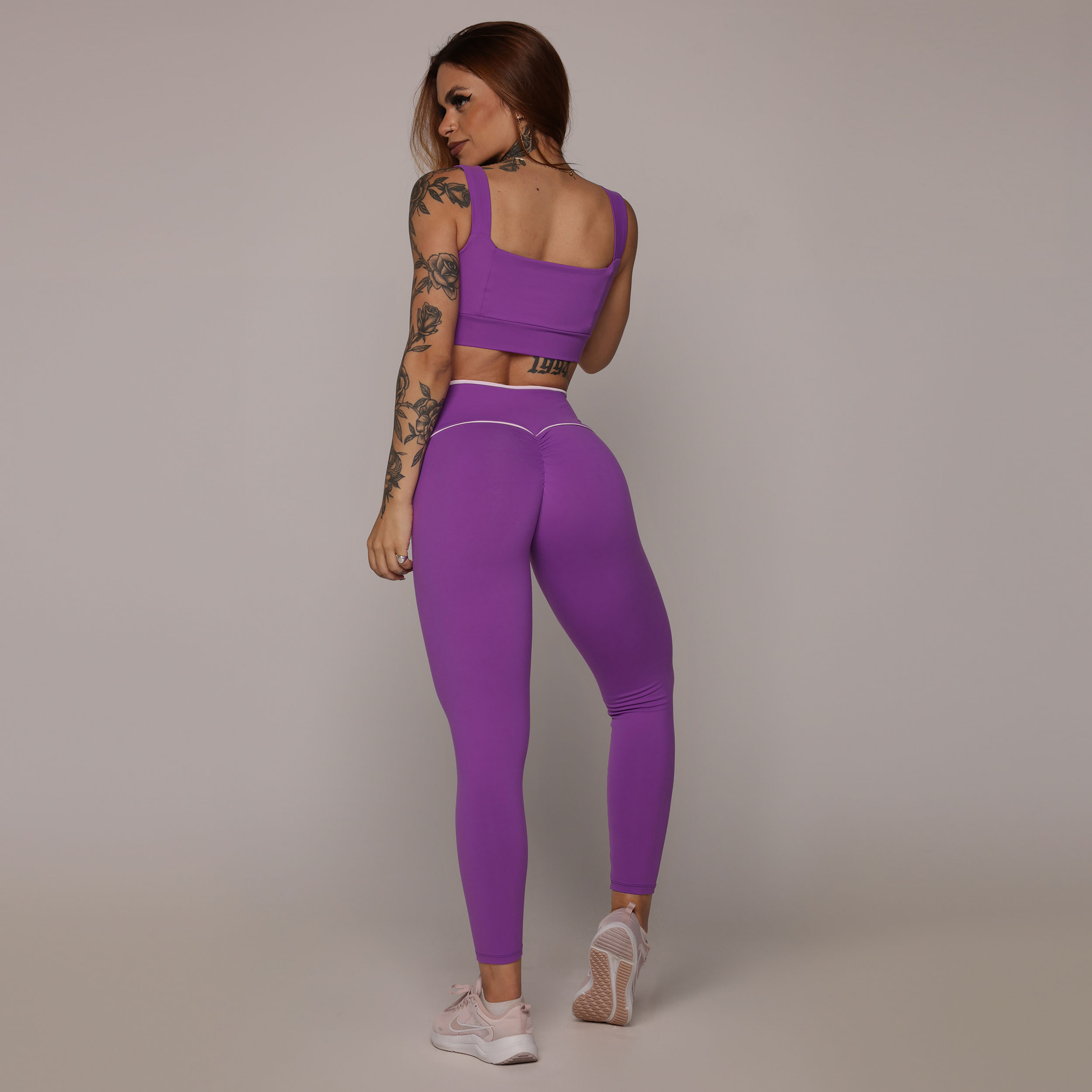 LEGGING WALK BICOLOR EMPINA BUMBUM GRAPE - Imagem 5