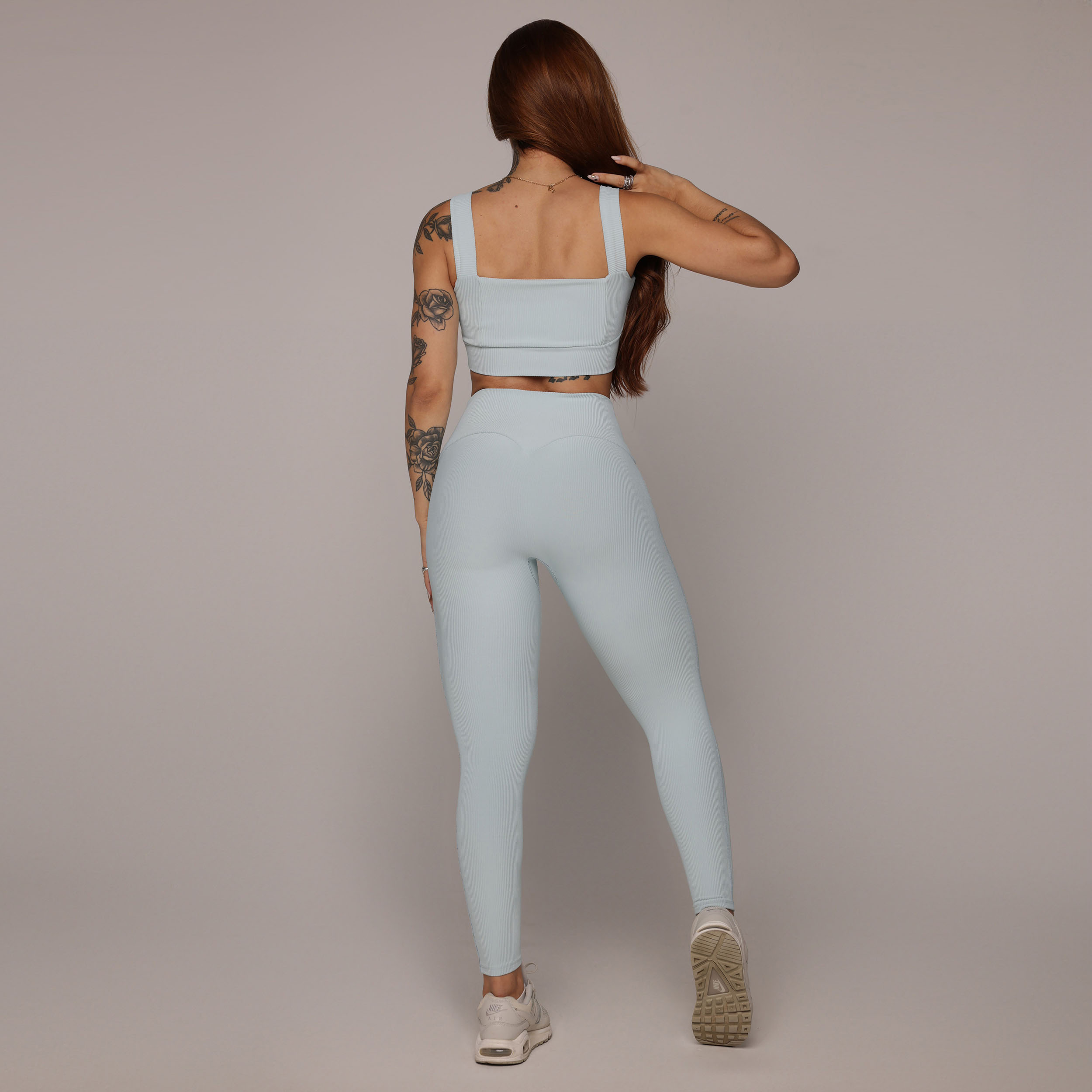 LEGGING HEART JACQUARD CANELADO AZUL SERENITY - Imagem 7