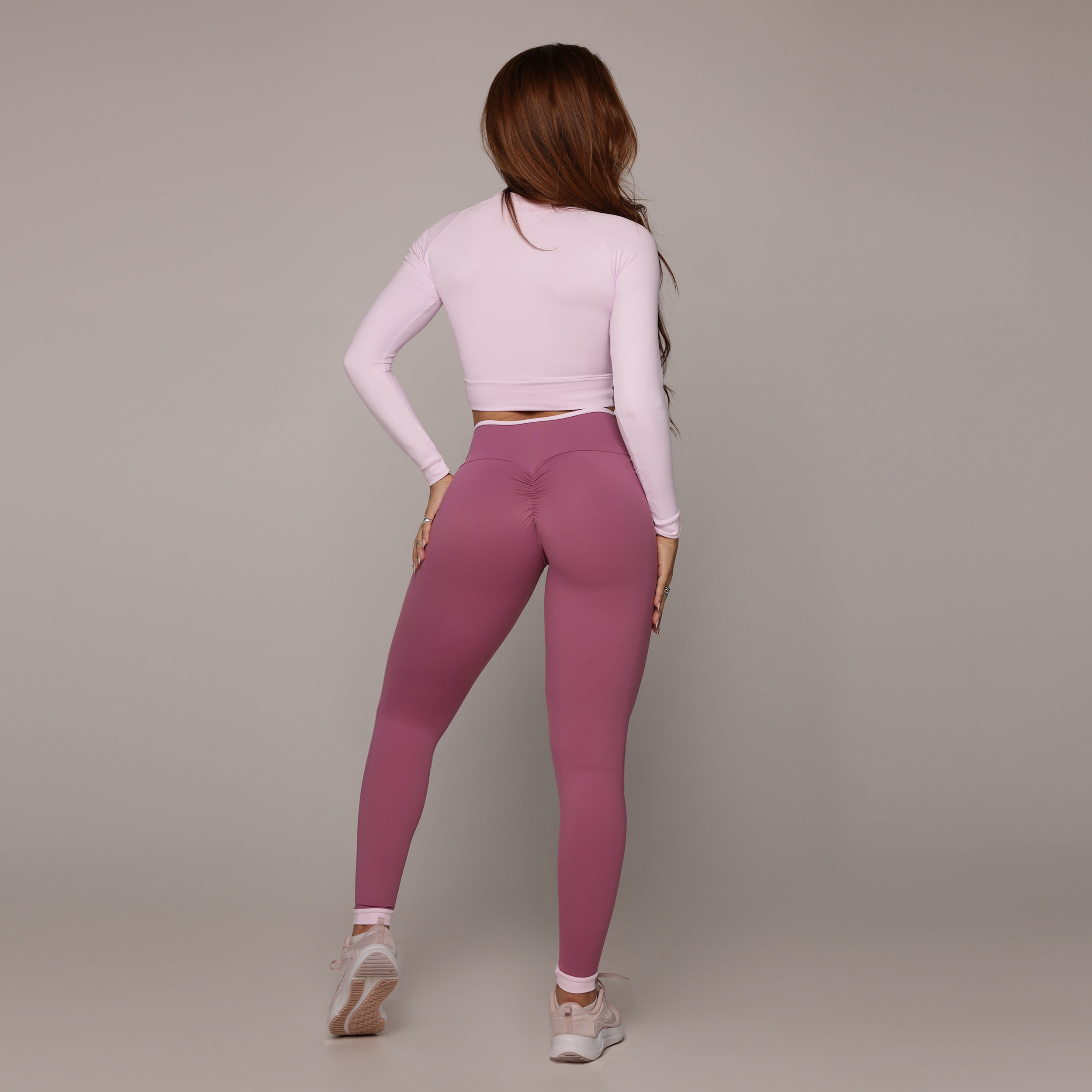 LEGGING BICOLOR EMPINA BUMBUM ROSA QUEIMADO - Imagem 4