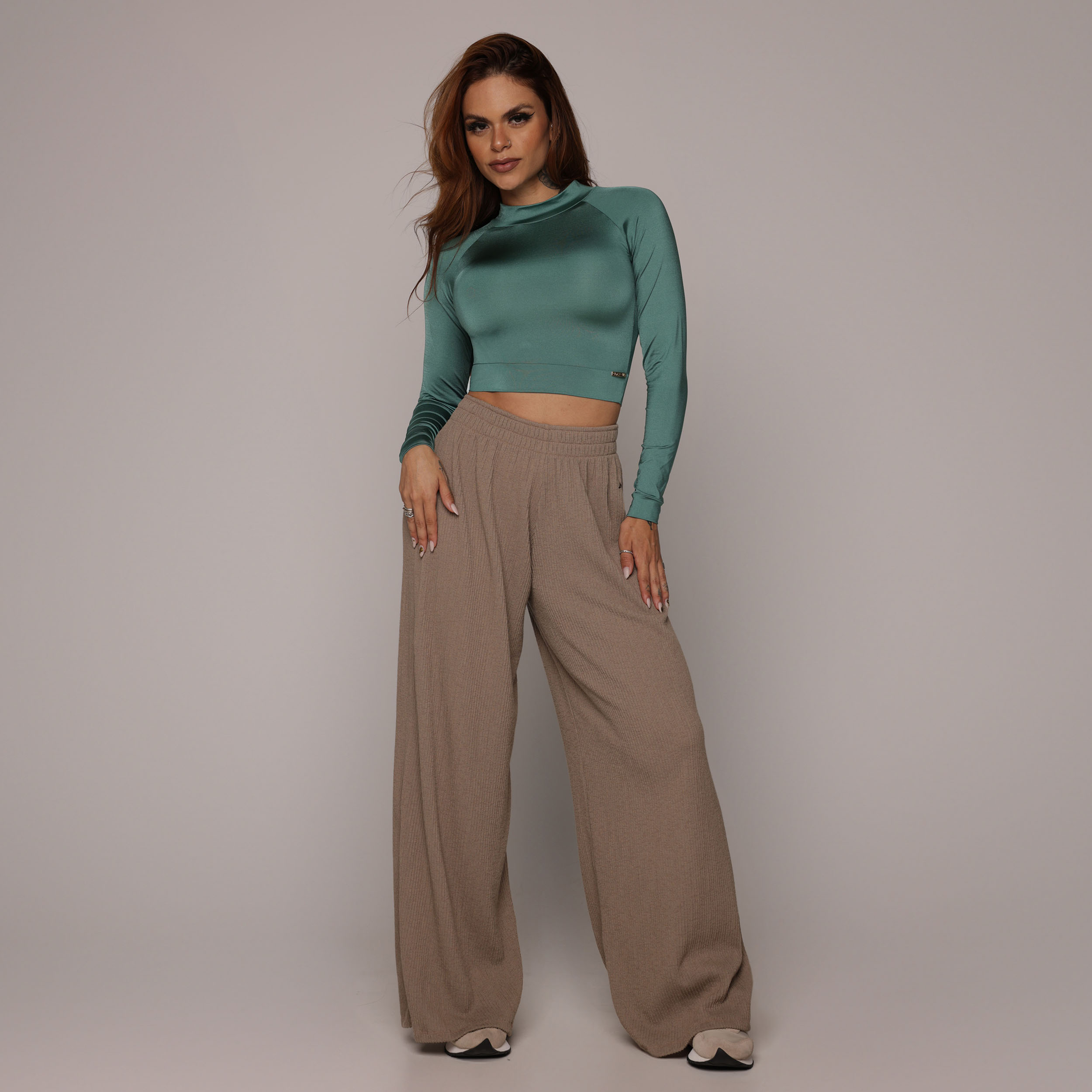 CROPPED CARMEL MANGA LONGA VERDE LAGUNA - Imagem 3