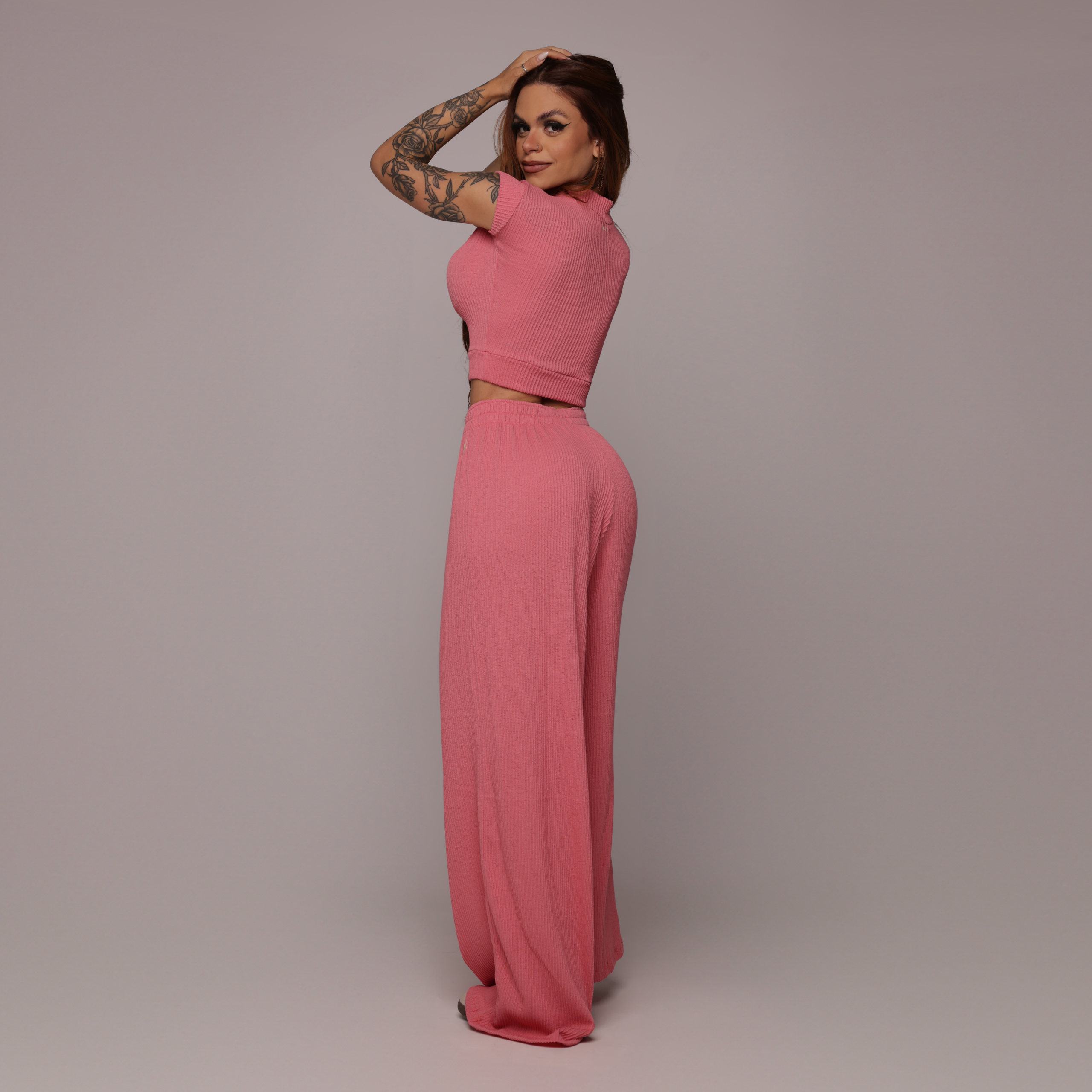 CROPPED CARMEL CANELADO ROSA GOIABA - Imagem 3