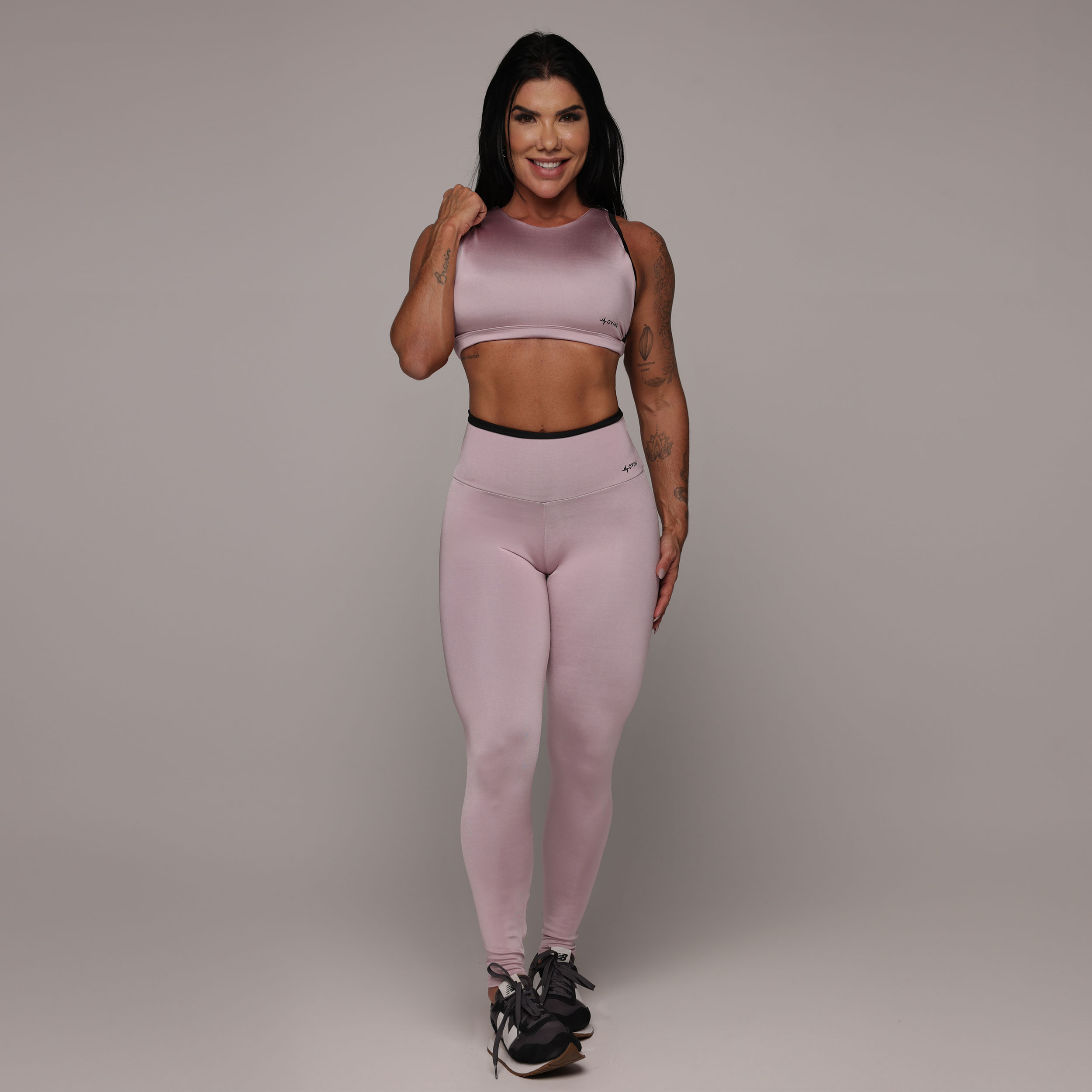 LEGGING BICOLOR EMPINA BUMBUM BLACKOUT GLOSS ROSÊ - Imagem 3