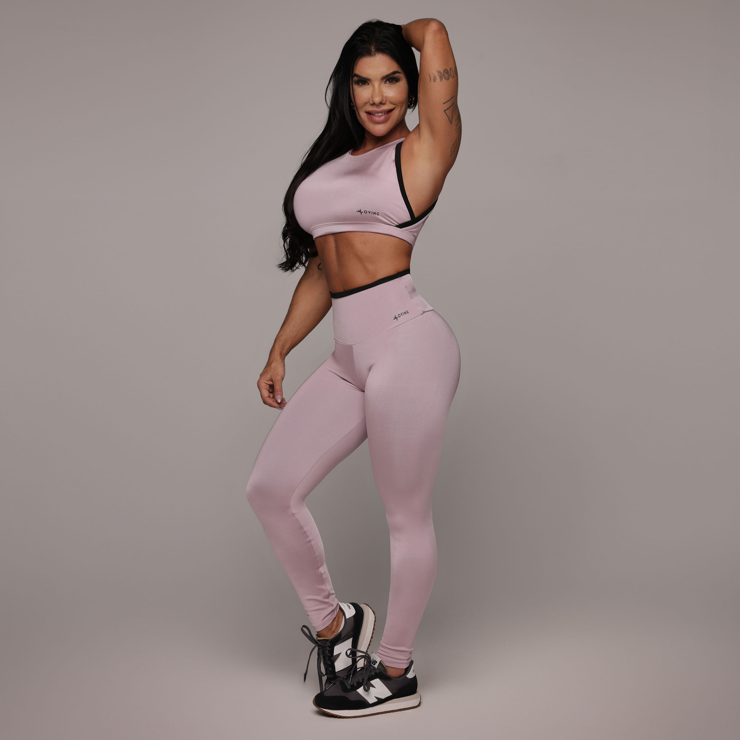 LEGGING BICOLOR EMPINA BUMBUM BLACKOUT GLOSS ROSÊ - Imagem 5