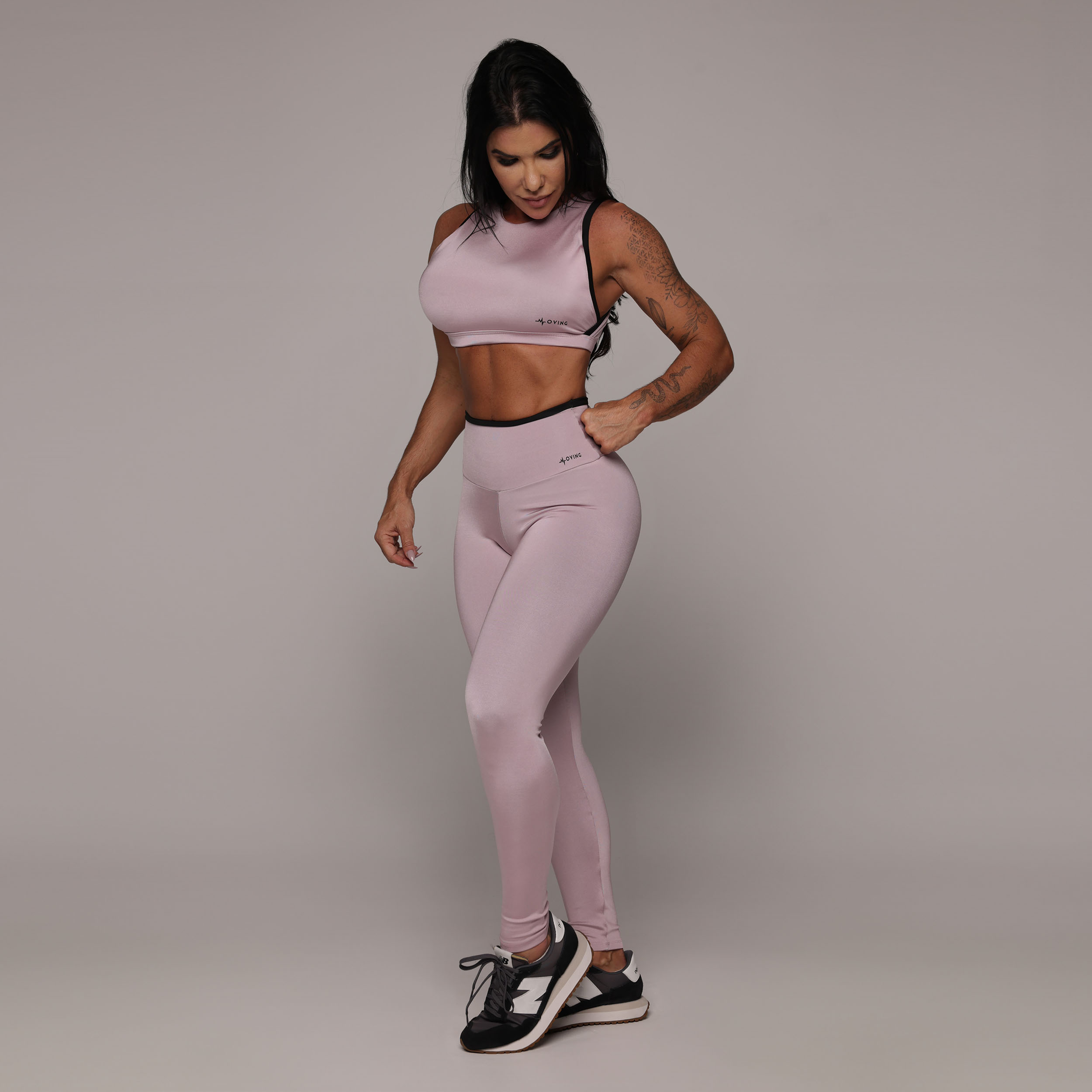 LEGGING BICOLOR EMPINA BUMBUM BLACKOUT GLOSS ROSÊ - Imagem 7