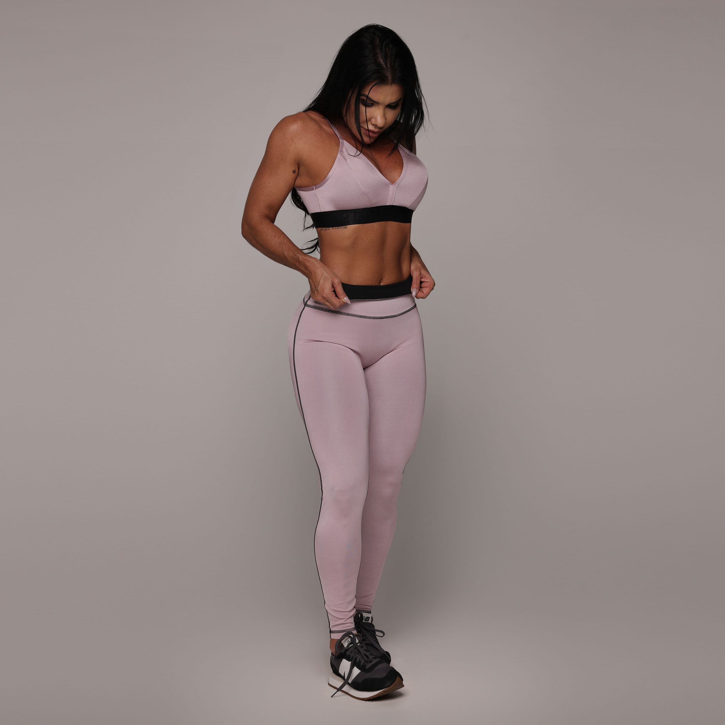 LEGGING DUPLA FACE BLACKOUT GLOSS ROSÊ - Imagem 9