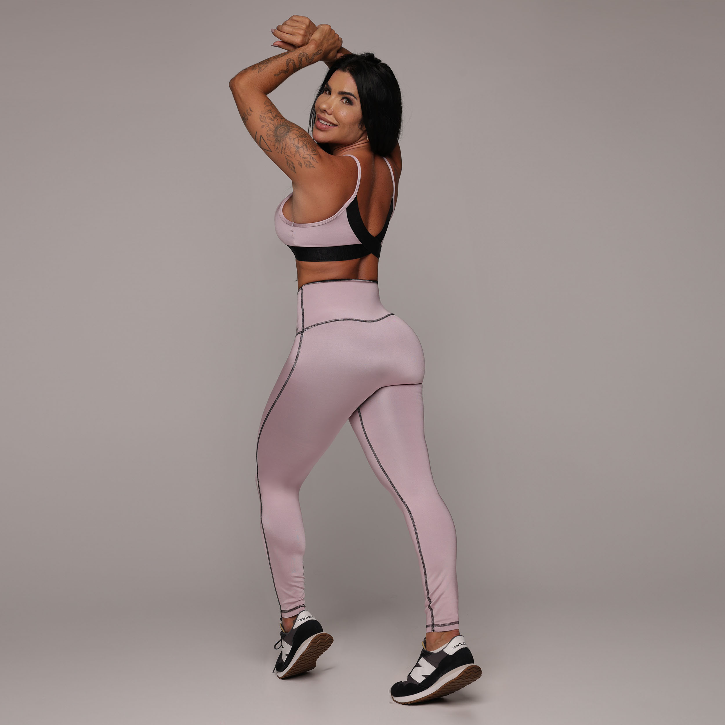 LEGGING DUPLA FACE BLACKOUT GLOSS ROSÊ - Imagem 11