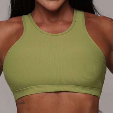 TOP TORINO JACQUARD CANELADO VERDE OLIVA