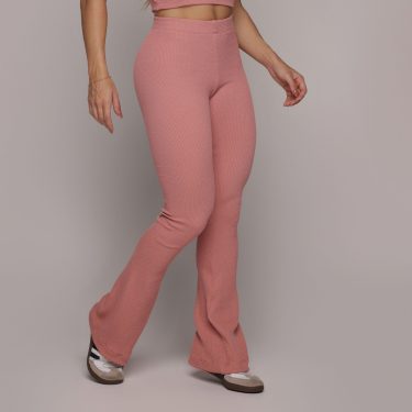 CALÇA FLARE JACQUARD JACQUARD CONFORT ROSÊ