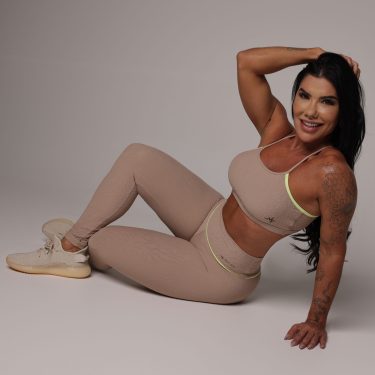 LEGGING WALK EMPINA BUMBUM JACQUARD DUNAS NUDE