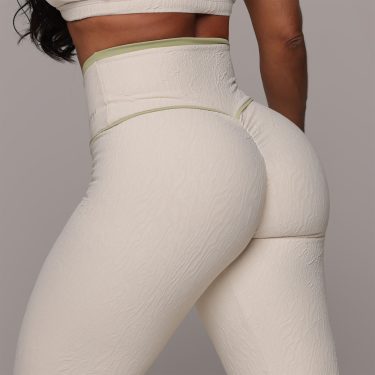 LEGGING WALK EMPINA BUMBUM JACQUARD DUNAS OFF-WHITE