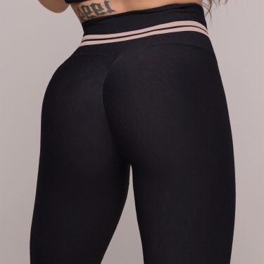 LEGGING EMPINA BUMBUM JACQUARD DUNAS PRETO