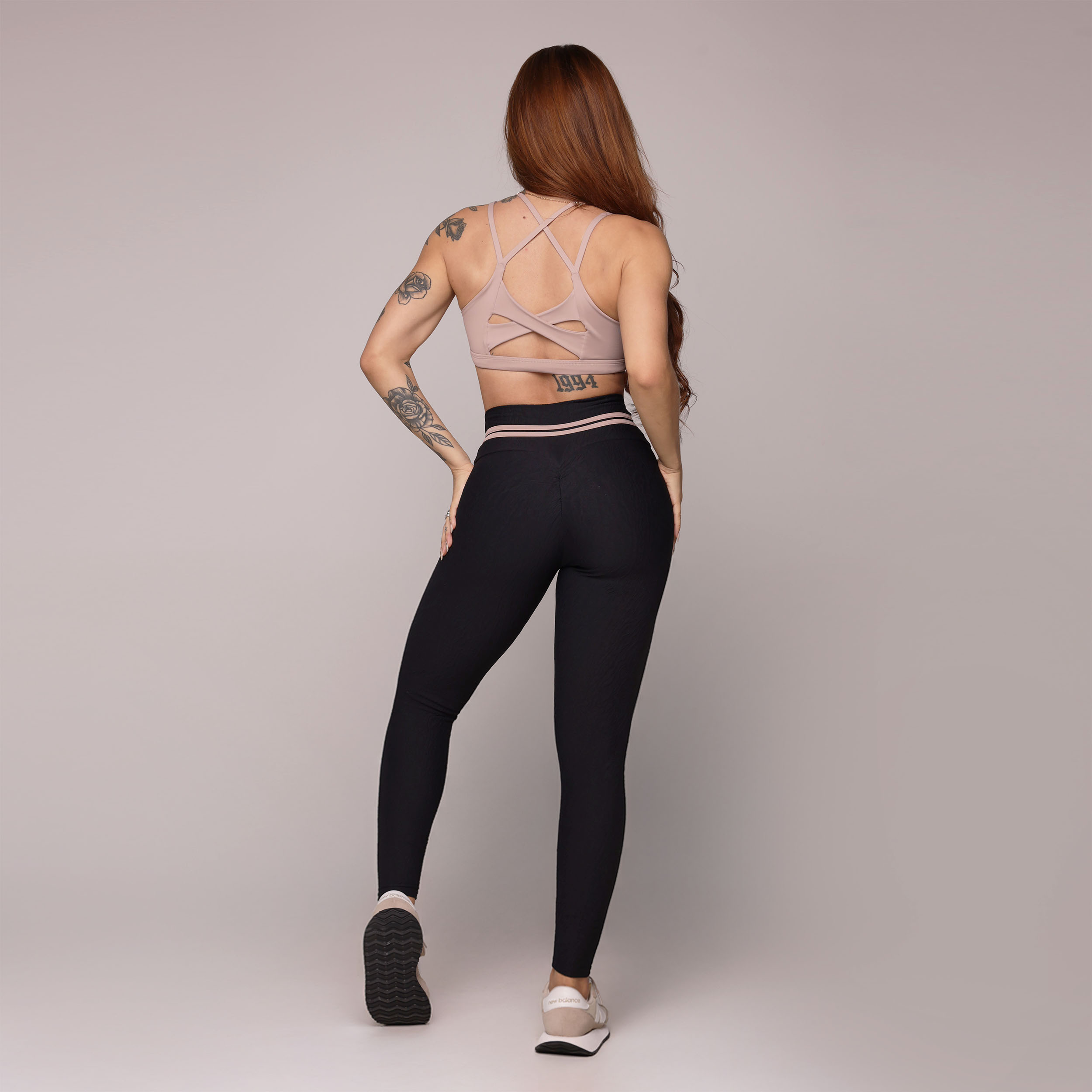 LEGGING EMPINA BUMBUM JACQUARD DUNAS PRETO - Imagem 4