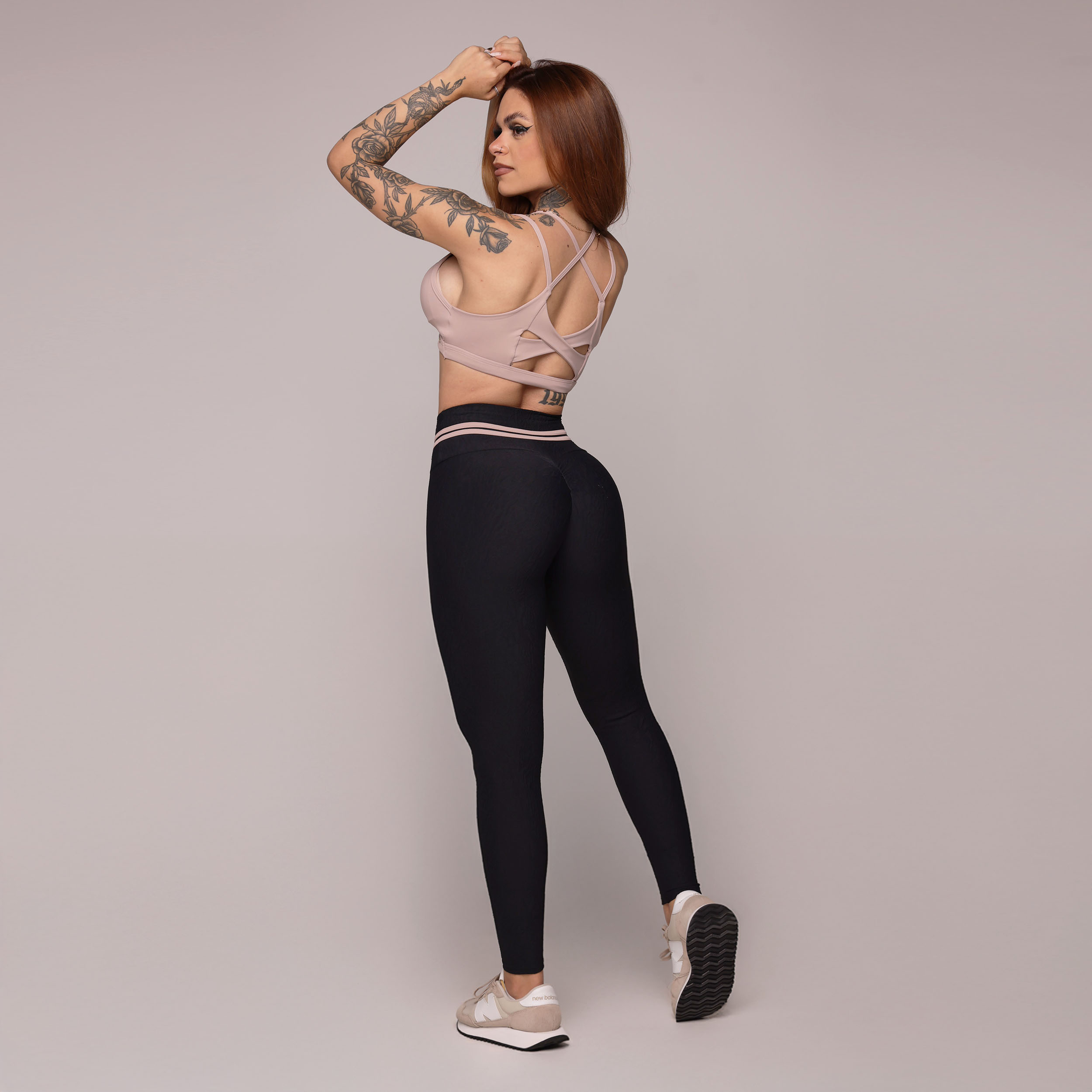 LEGGING EMPINA BUMBUM JACQUARD DUNAS PRETO - Imagem 5