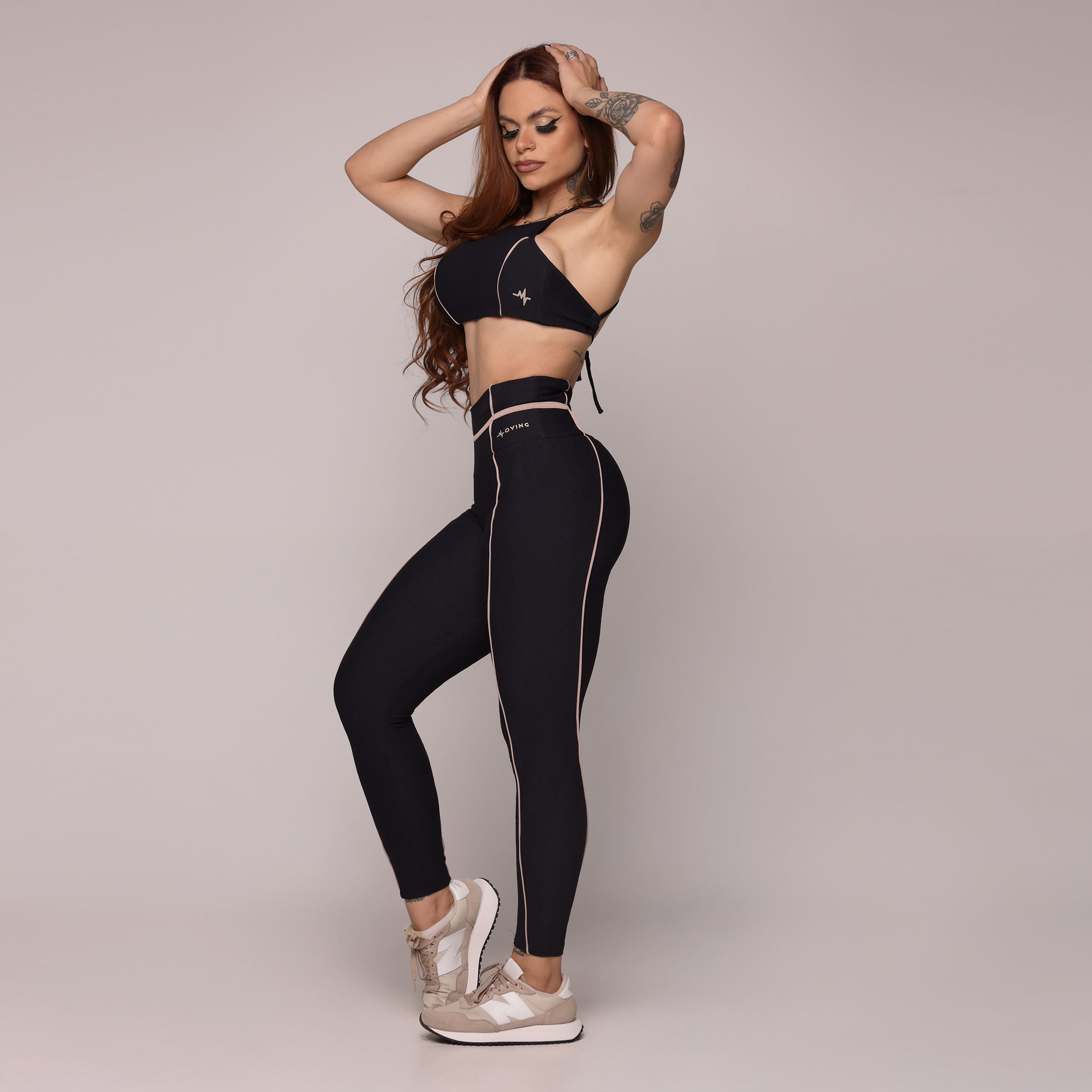 LEGGING QUEENS JACQUARD DUNAS PRETO - Imagem 5