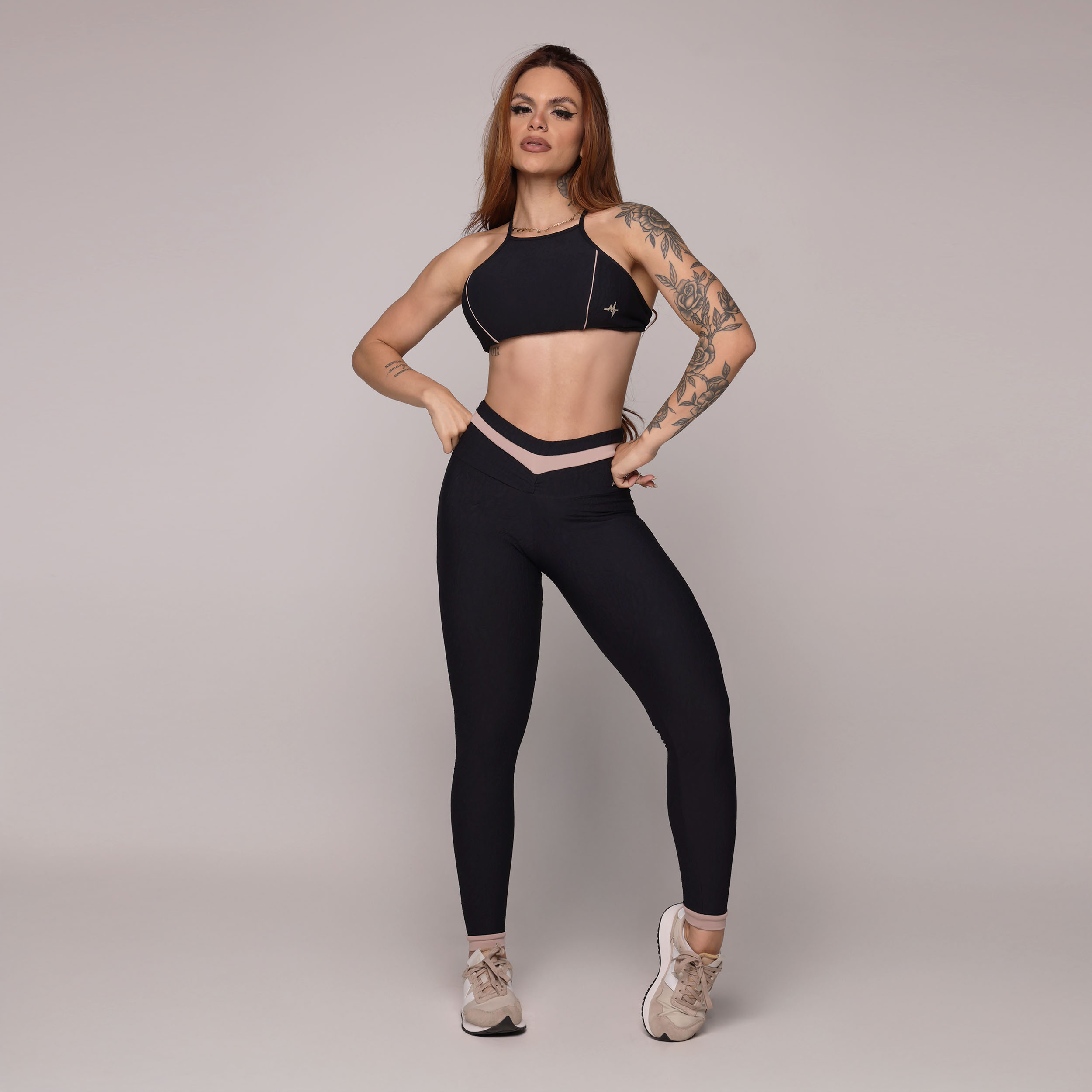 LEGGING STYLE EMPINA BUMBUM JACQUARD DUNAS PRETO - Imagem 3