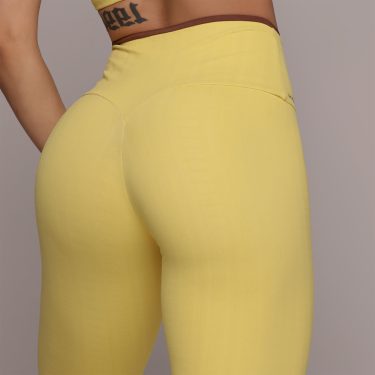 LEGGING HEART BICOLOR JACQUARD FLOWERS HONEY