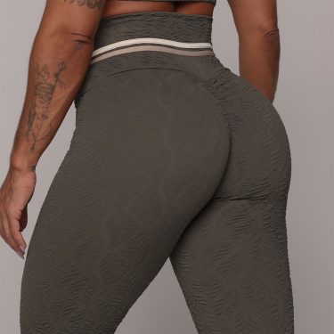 LEGGING EMPINA BUMBUM JACQUARD NATURE VERDE MILITAR