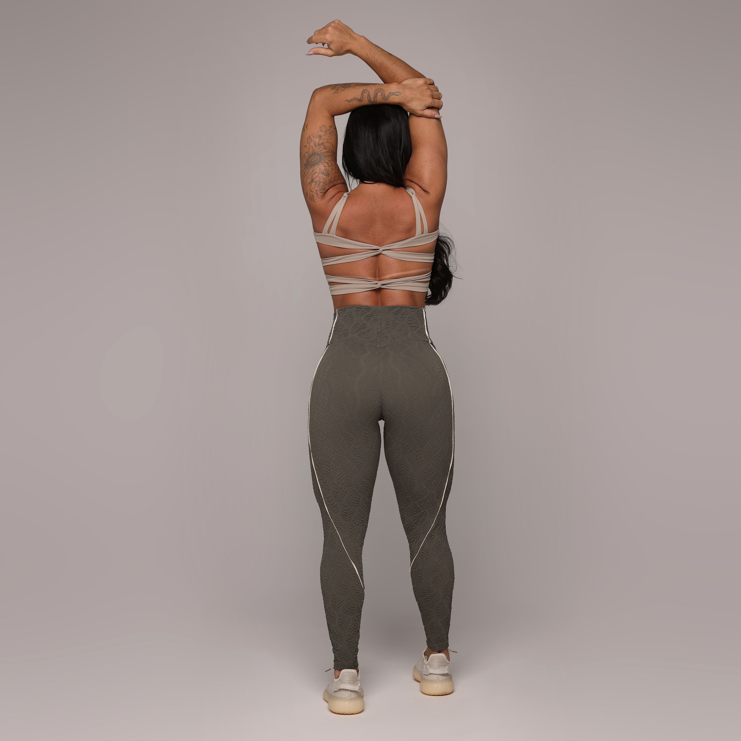 LEGGING HOPE JACQUARD NATURE VERDE MILITAR - Imagem 4