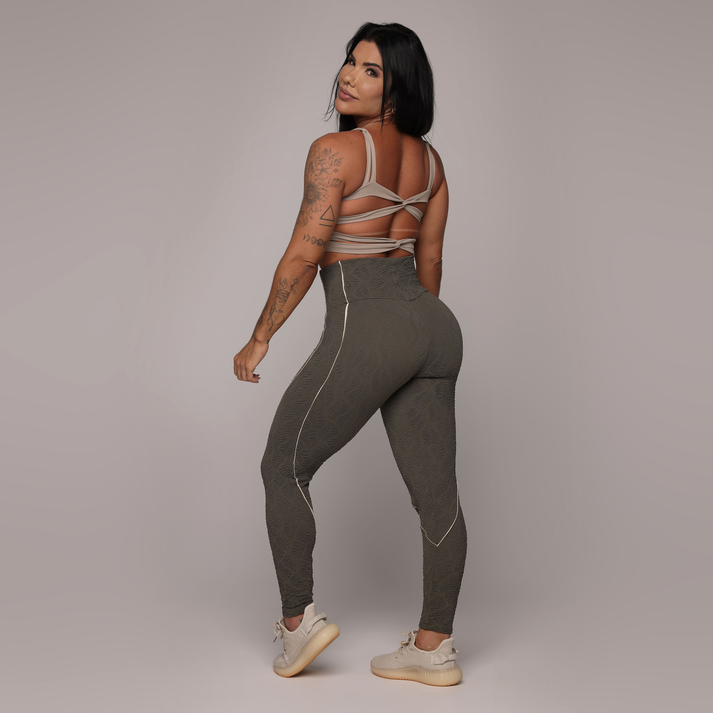 LEGGING HOPE JACQUARD NATURE VERDE MILITAR - Imagem 6