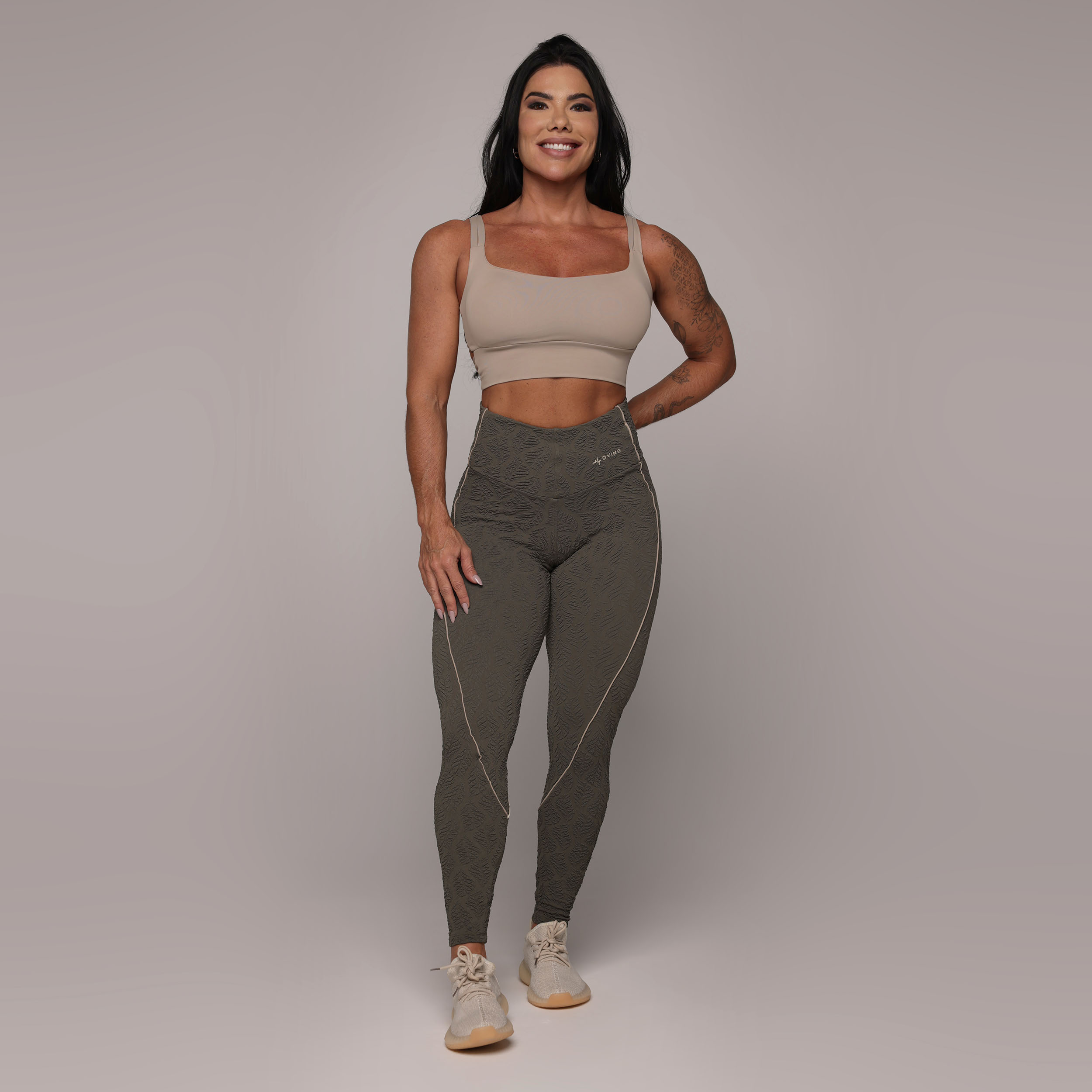 LEGGING HOPE JACQUARD NATURE VERDE MILITAR - Imagem 7