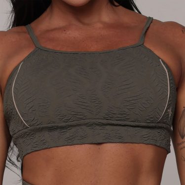 TOP HOPE JACQUARD NATURE VERDE MILITAR