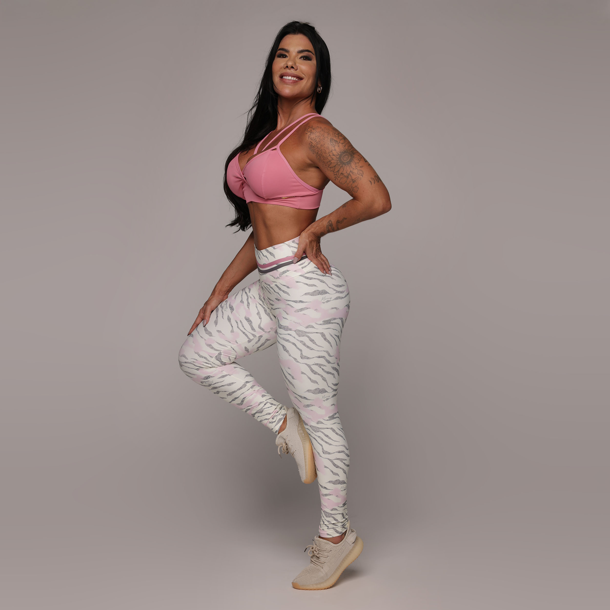 LEGGING EMPINA BUMBUM ZEBRA BLUSH EXCLUSIVA - Imagem 4