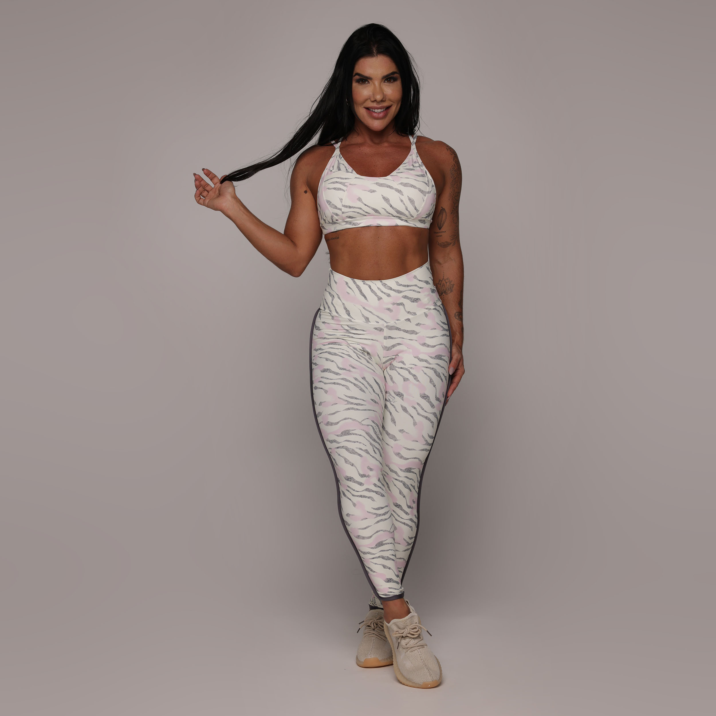 LEGGING LIVE EMPINA BUMBUM ZEBRA BLUSH EXCLUSIVA - Imagem 4