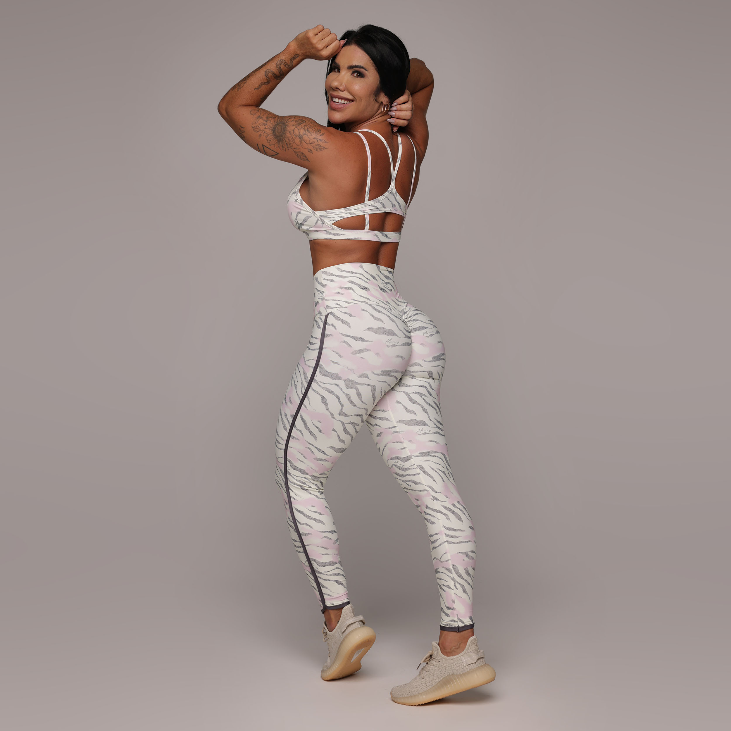 LEGGING LIVE EMPINA BUMBUM ZEBRA BLUSH EXCLUSIVA - Imagem 5