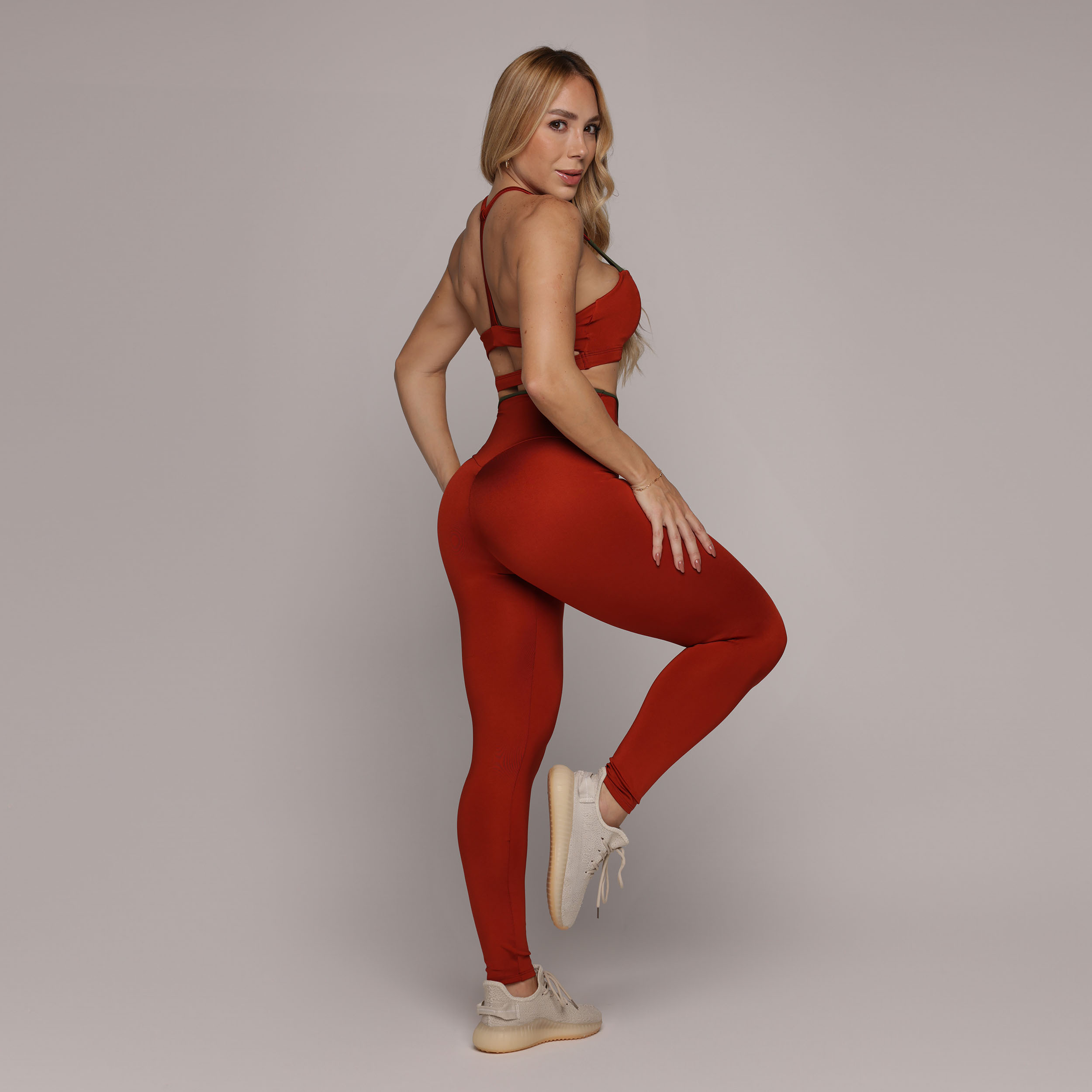 LEGGING HEART BICOLOR BORDÔ - Imagem 4