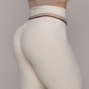 LEGGING EMPINA BUMBUM JACQUARD DIAMOND OFF-WHITE